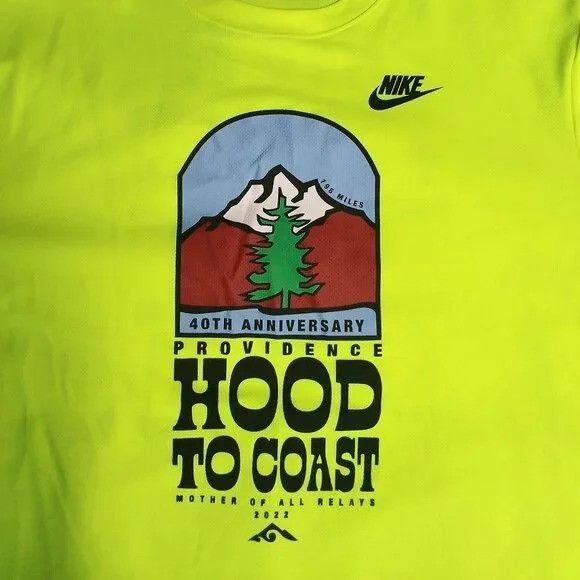 Nike Nike Hood To Coast 2022 Relay Race Neon T-Shirt Size US M / EU 48-50 / 2 - 1 Thumbnail