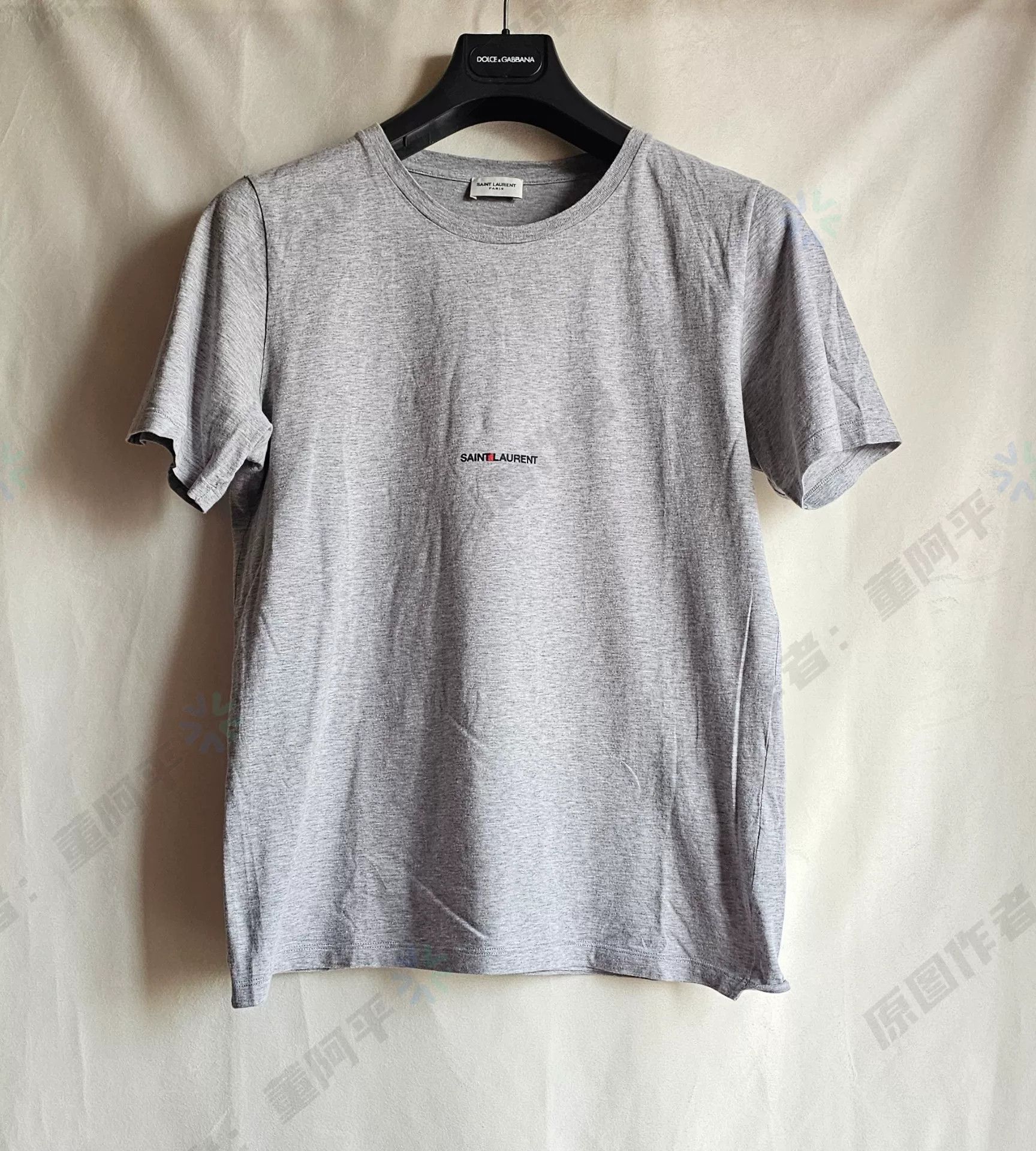 Saint Laurent Paris gray short sleeve t-shirt with logo Size US M / EU 48-50 / 2 - 1 Preview