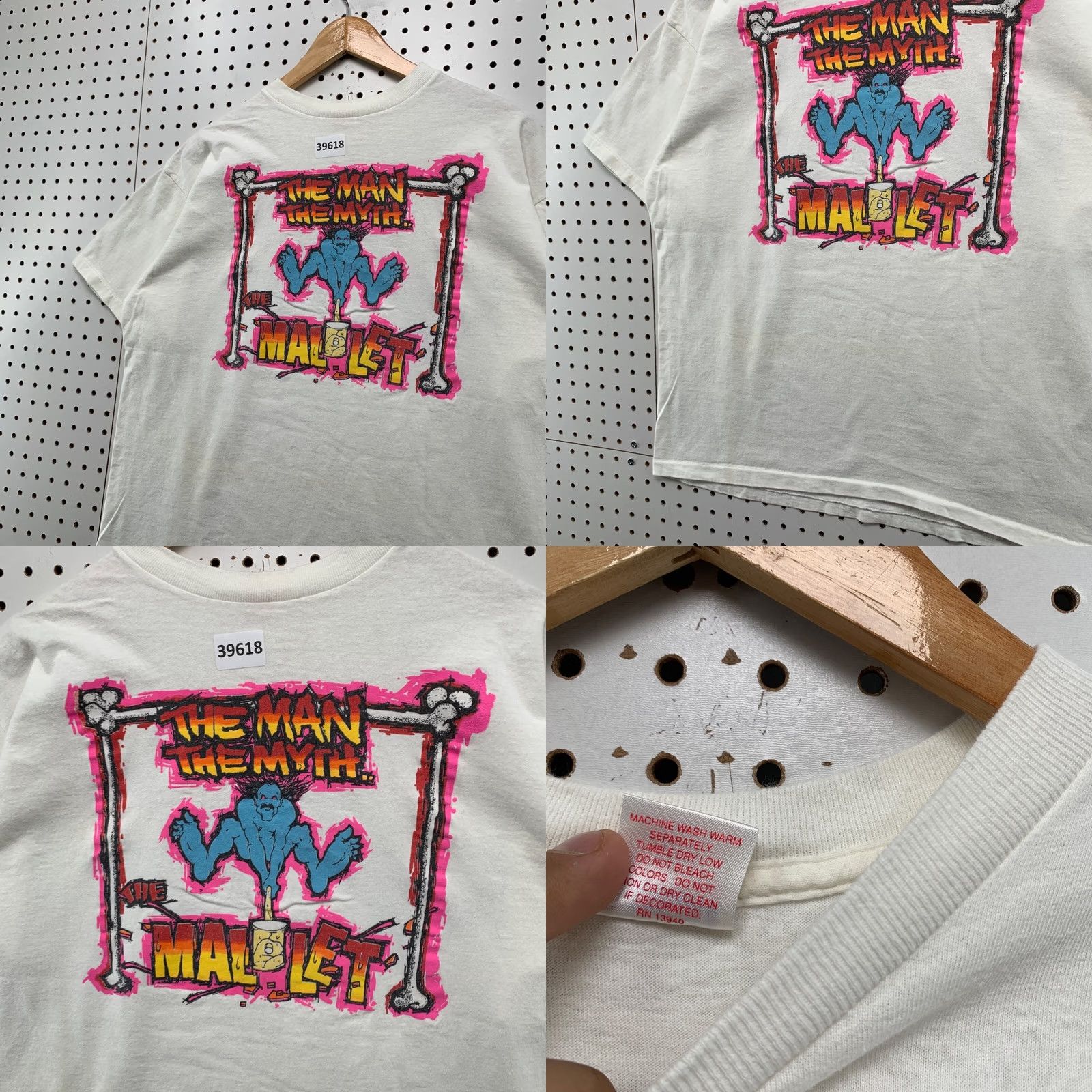 Vintage VINTAGE Gallagher Shirt Men XL White Comedy Myth Mallet USA RARE Single Stitch Shirt Size US XL / EU 56 / 4 - 8 Thumbnail