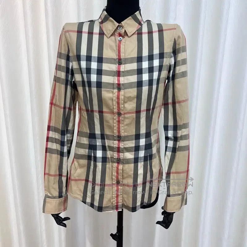 Burberry Burberry Beige Check Long Sleeve Shirt. Size XS / US 0-2 / IT 36-38 - 1 Thumbnail