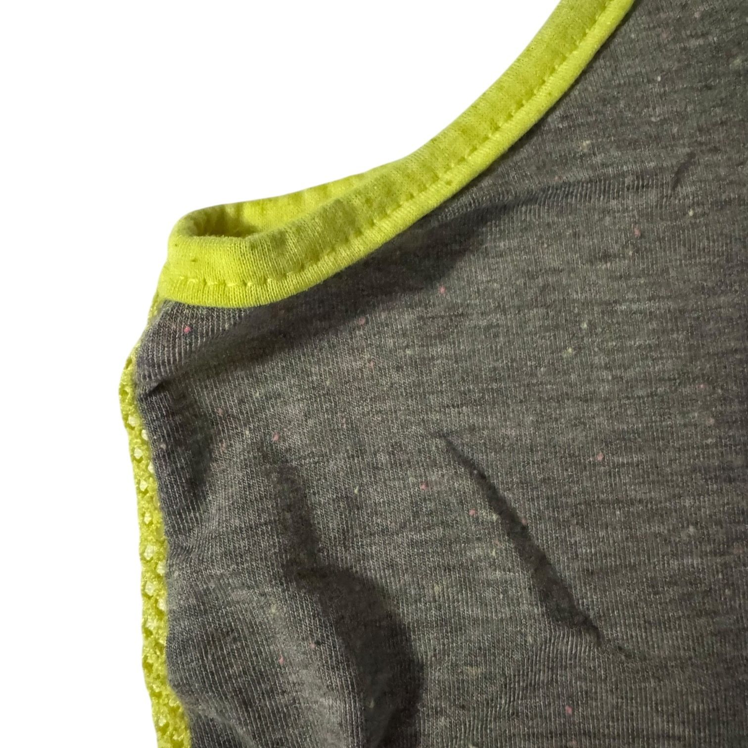 Other Poof Confetti Gray & Fluorescent Mesh Women’s Tank Top Large Size L / US 10 / IT 46 - 4 Thumbnail