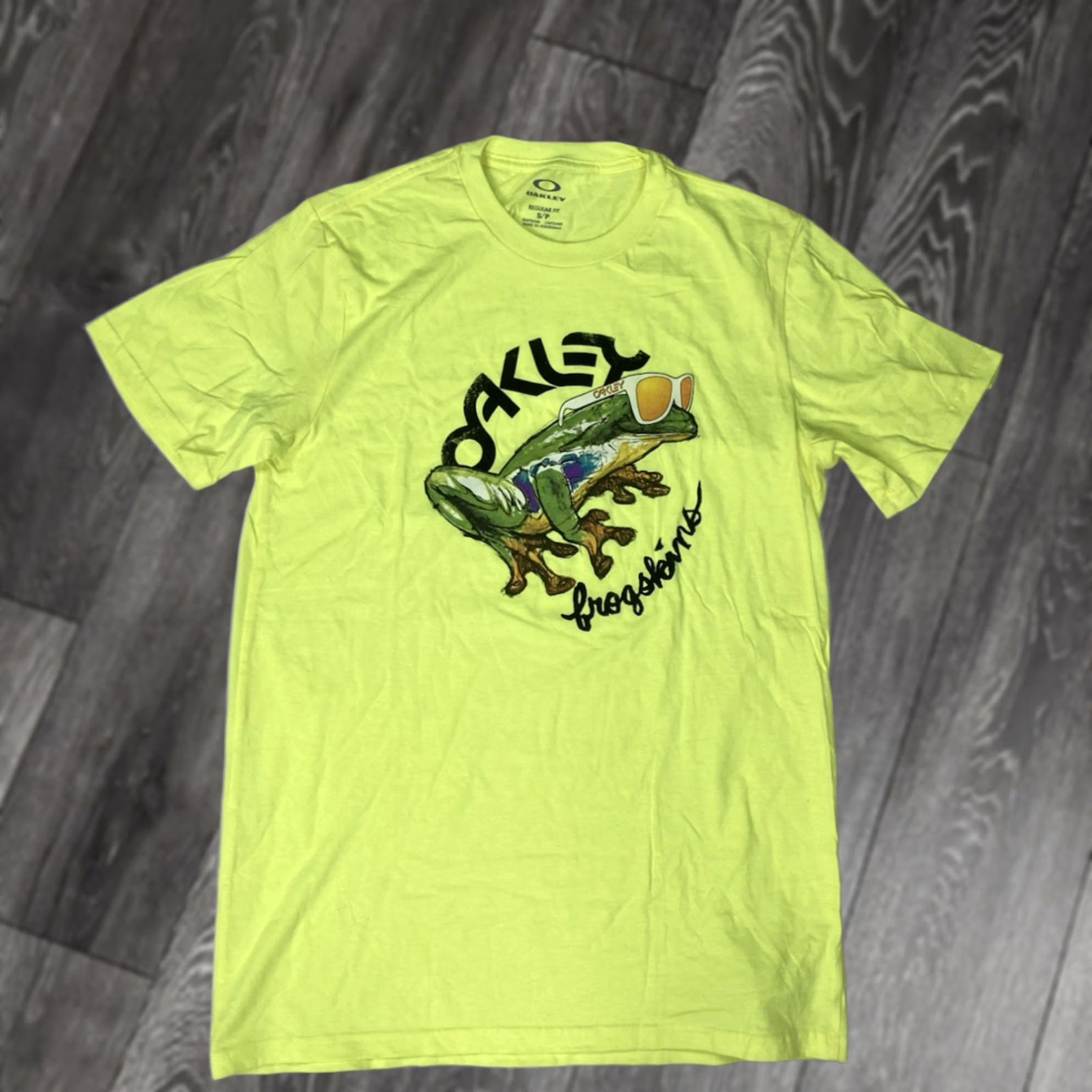 Oakley × Vintage 90s Oakley Vintage Flame Skull Logo T-shirt | Grailed