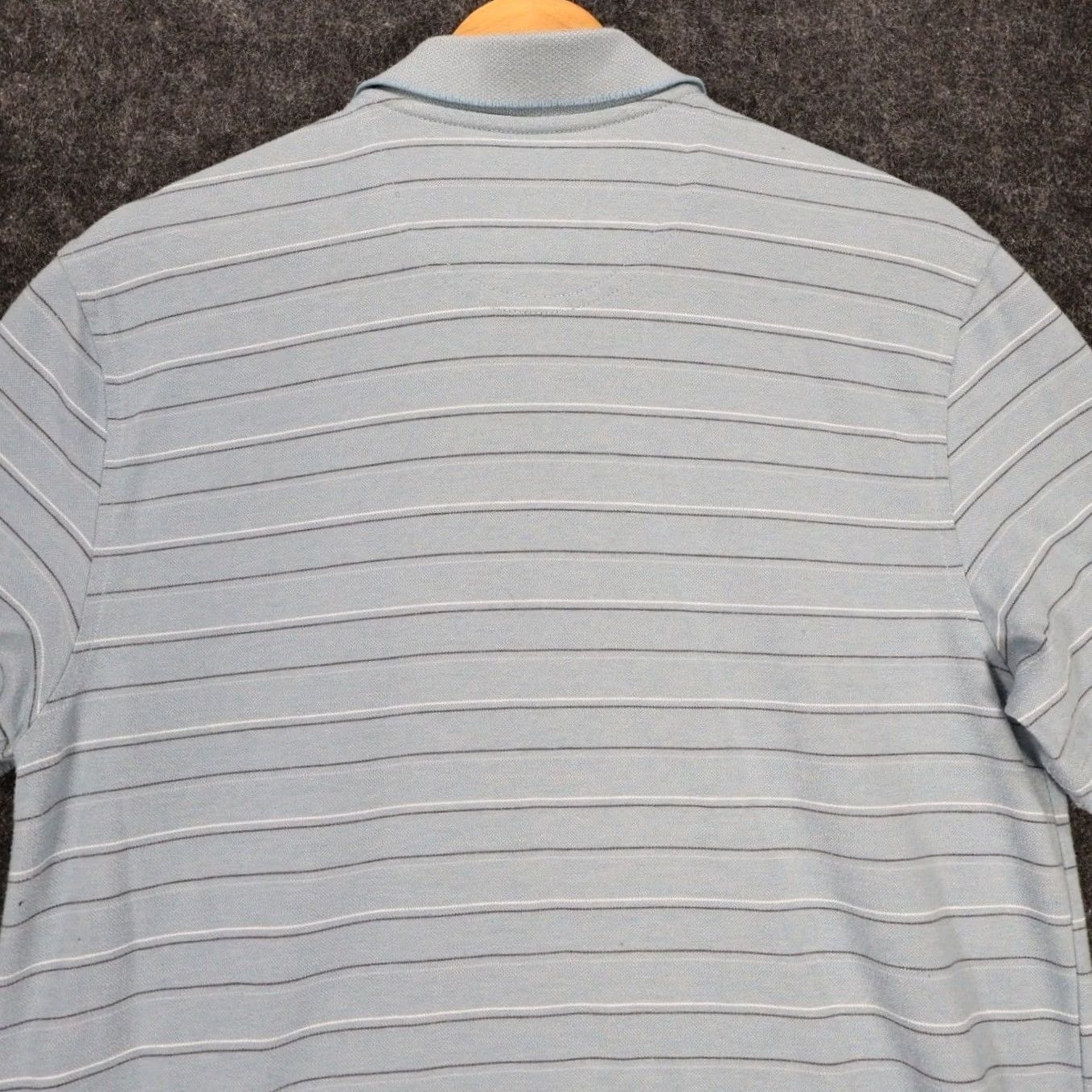 Van Heusen Van Heusen Studio Polo Shirt Mens S Blue Striped Slim Fit Short Sleeve Size US S / EU 44-46 / 1 - 4 Thumbnail