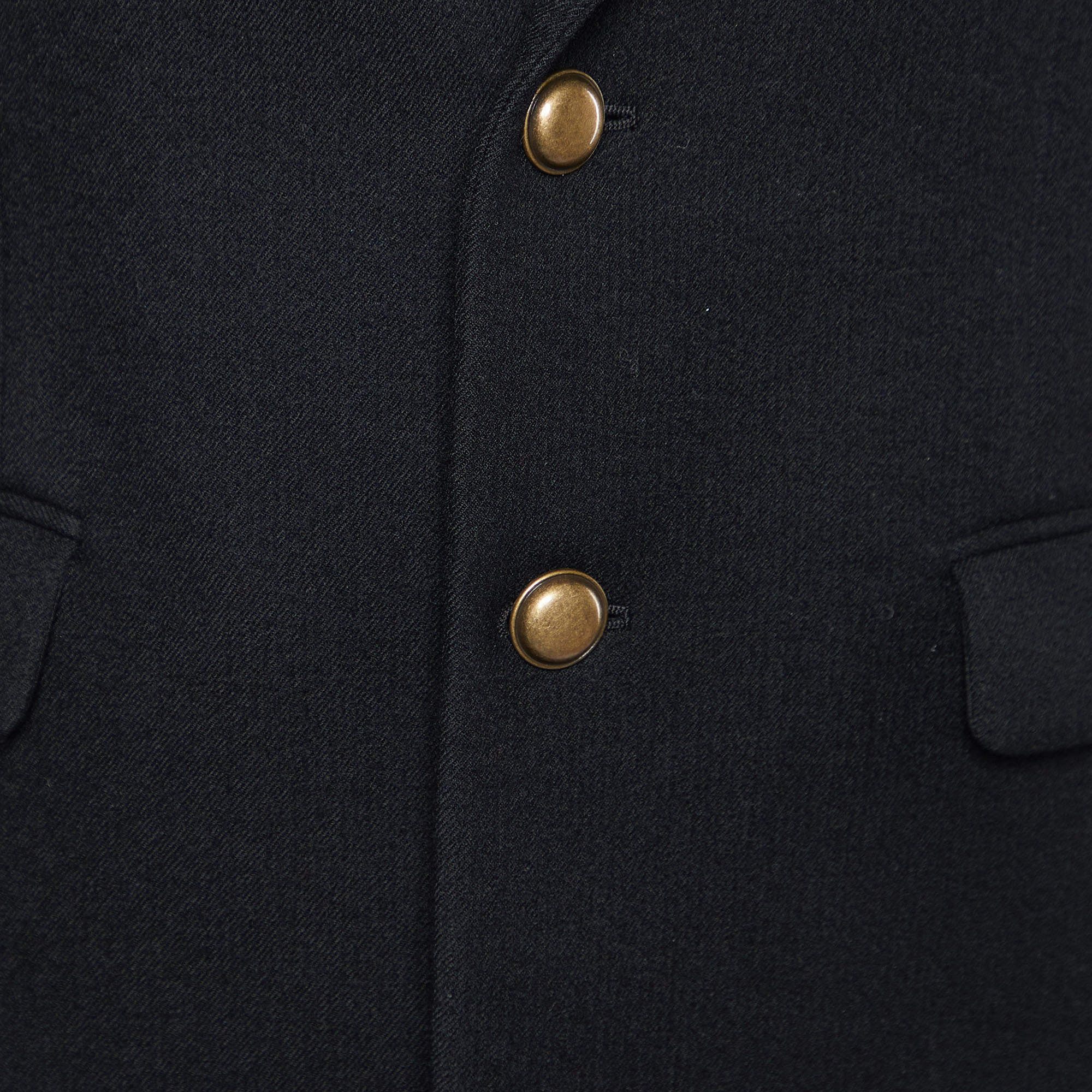 Saint Laurent Paris o1bcso1str1124 Blazer in Black Size XS / US 0-2 / IT 36-38 - 4 Thumbnail