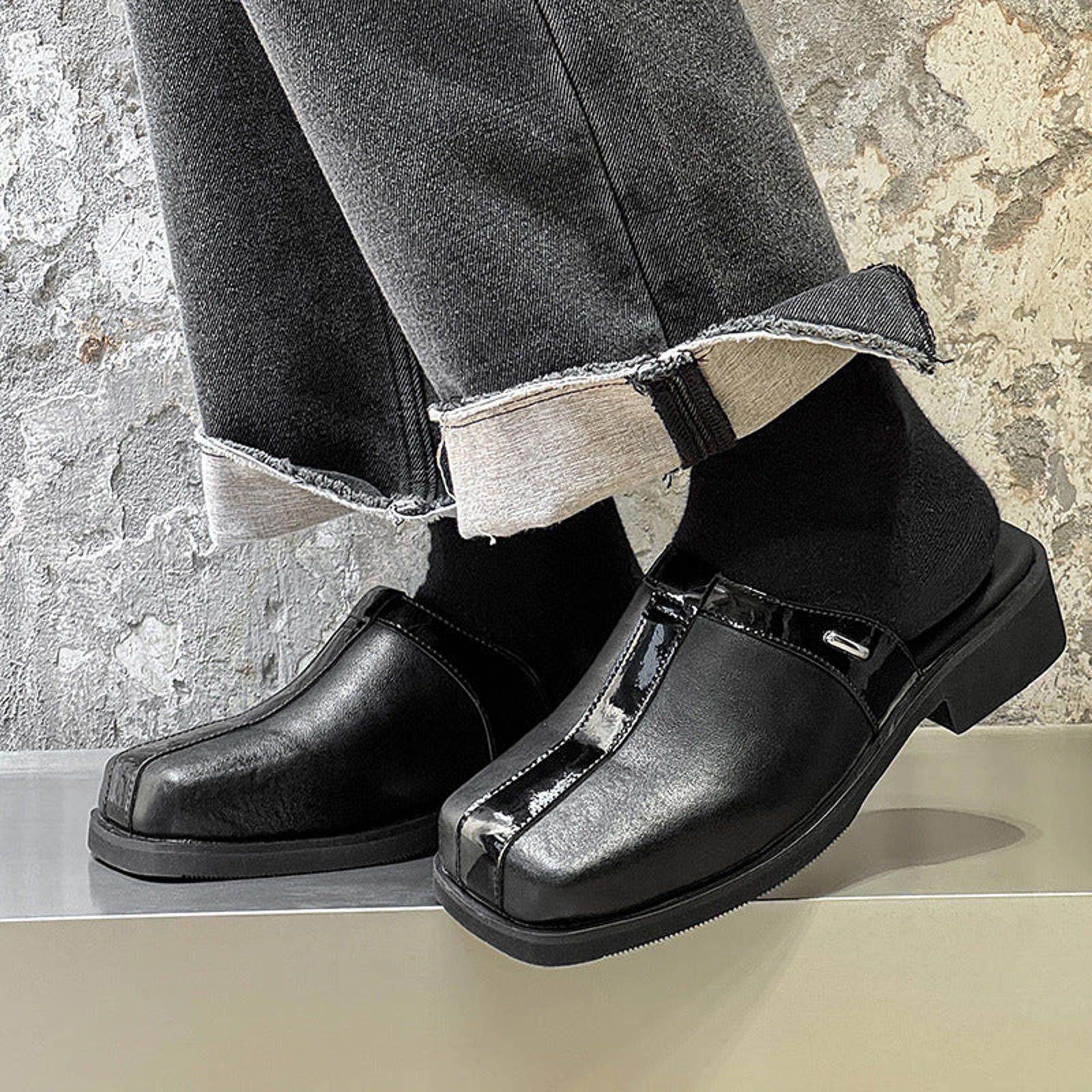 Leather Square-Toe Mule Loafer | Black Premium Size US 8 / EU 41 - 5 Thumbnail