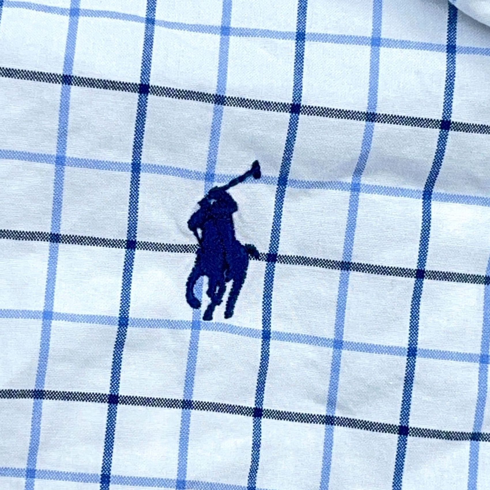 Ralph Lauren Ralph Lauren Shirt Men Large White Blue Button Up Poplin Custom Fit Plaid 16.5 Size US L / EU 52-54 / 3 - 4 Thumbnail