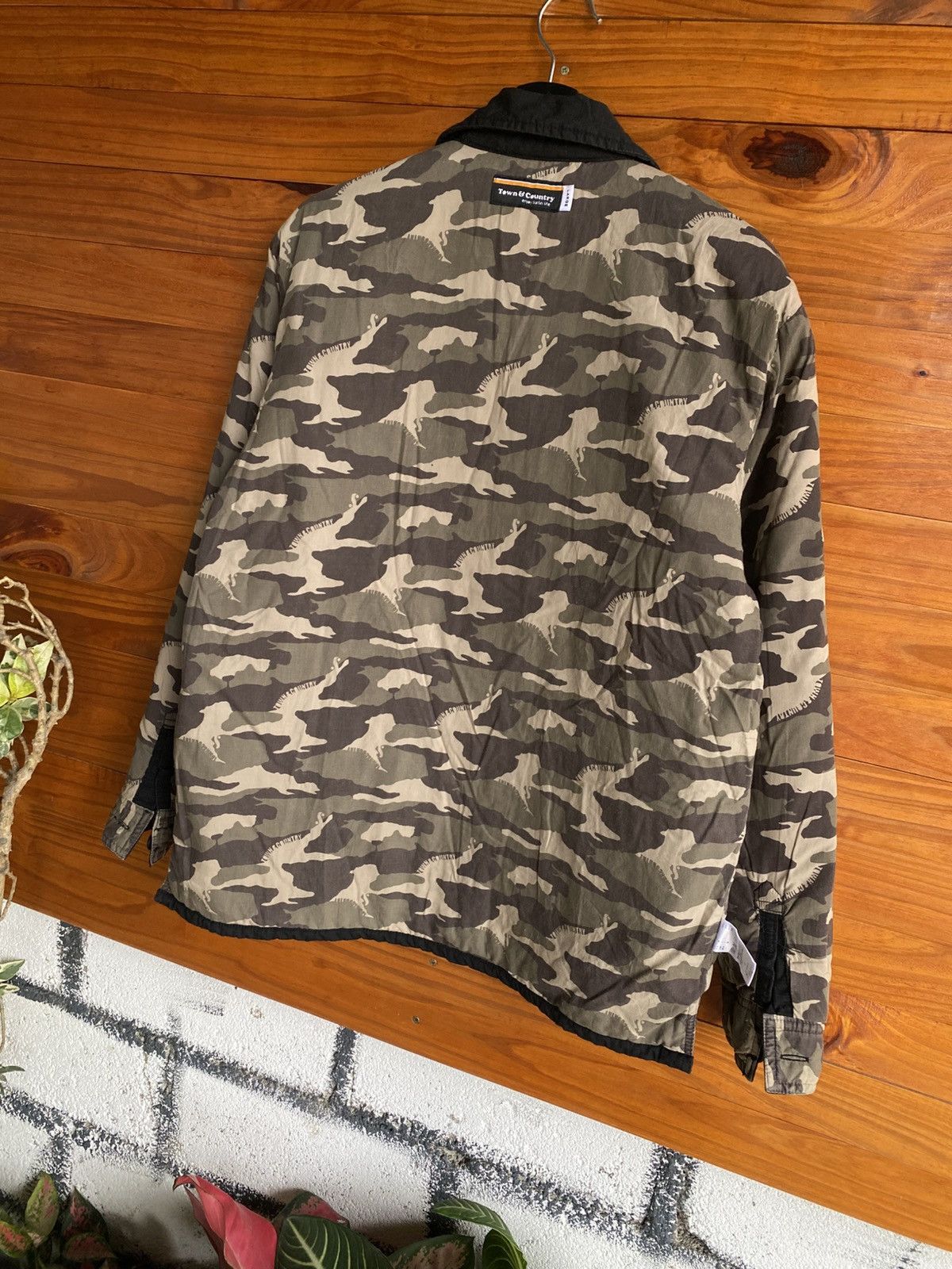 Vintage Town & Country Reversible Camouflage Jacket Black Surfwear Size US L / EU 52-54 / 3 - 14 Thumbnail