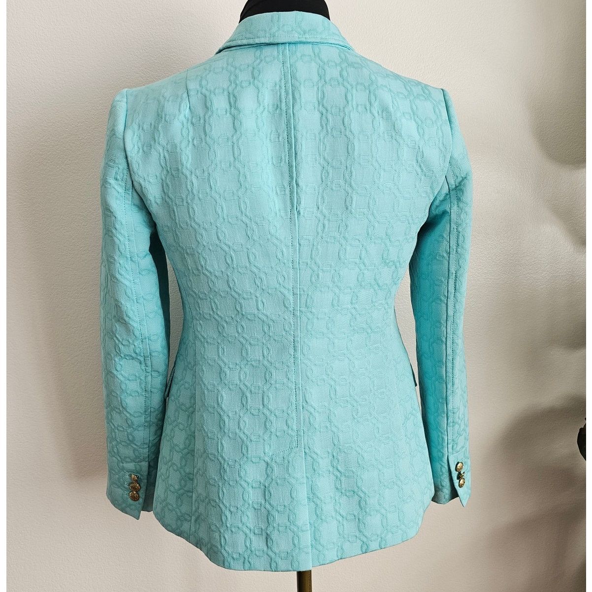 Banana Republic MINT Banana Republic Turquoise Military-Inspired Blazer 2P Size XS / US 0-2 / IT 36-38 - 7 Thumbnail