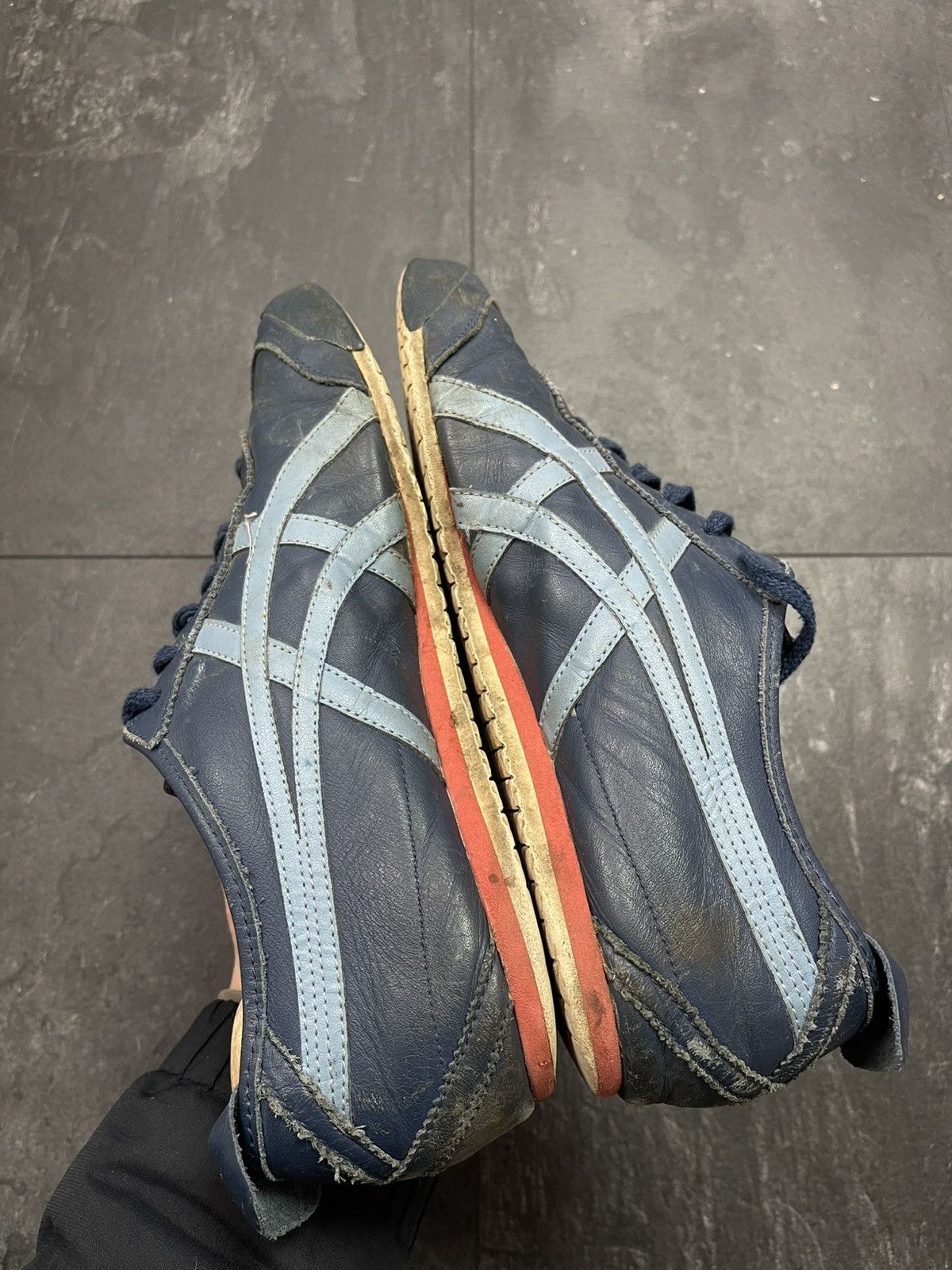 Asics × Japanese Brand × Streetwear Asics Tiger Onitsuka Leather Vintage Sneakers 90s Size US 12 / EU 45 - 14 Thumbnail