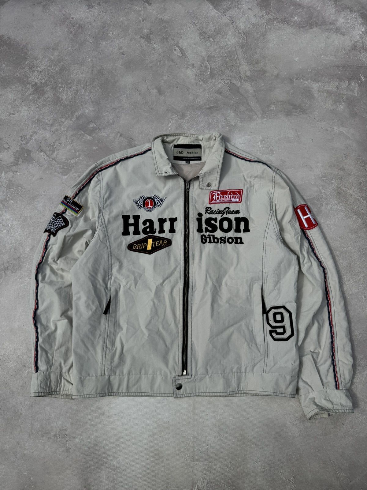 Vintage Vintage Harrison Gibson Y2k Distressed Racing Jacket Size US XL / EU 56 / 4 - 1 Thumbnail