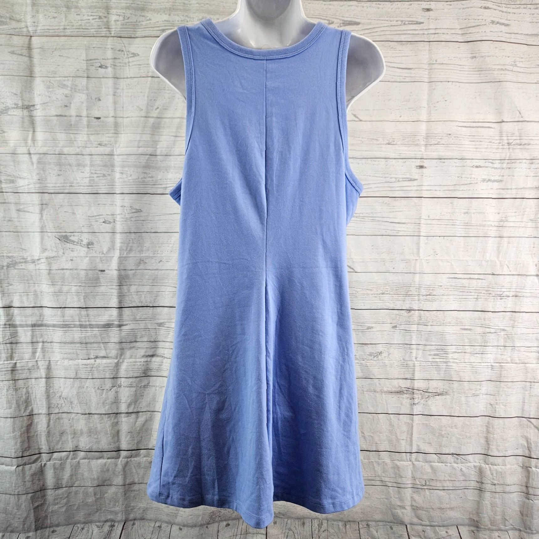 Vintage A New Day Dress Womens Sz Large Blue Sleeveless Cotton Blend Size L / US 10 / IT 46 - 4 Thumbnail