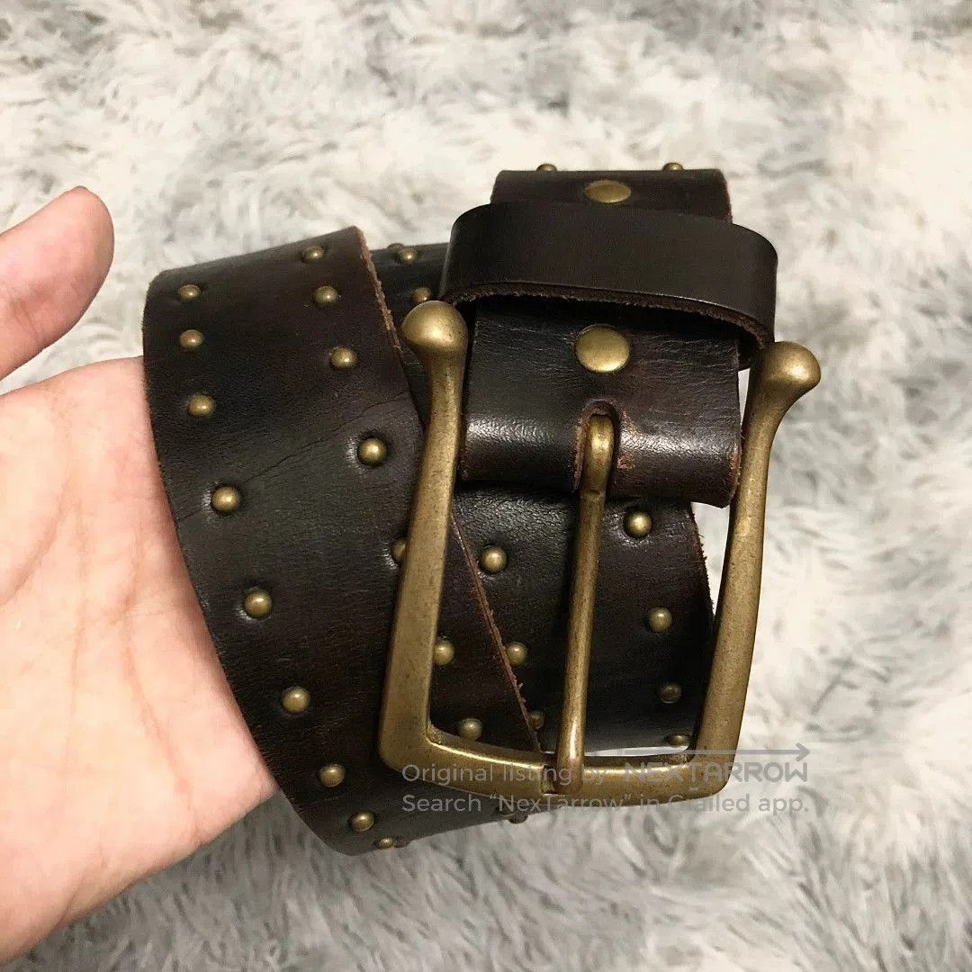 Takahiromiyashita The Soloist. studded western style leather belt. Size ONE SIZE - 1 Thumbnail