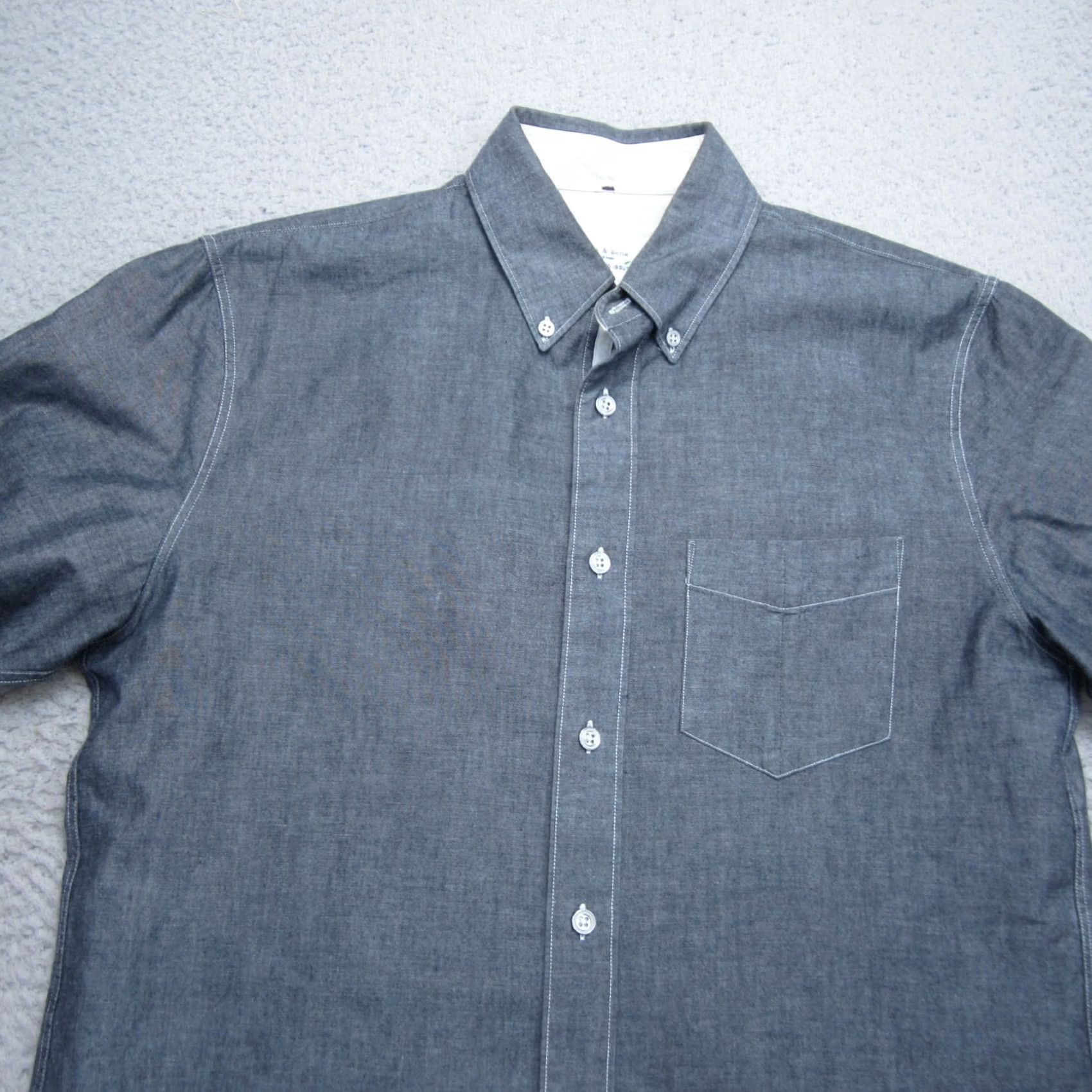 Rag & Bone Rag & Bone Shirt Mens S Gray Button Up Work Standard Issue Pocket Casual Preppy Size US S / EU 44-46 / 1 - 4 Thumbnail