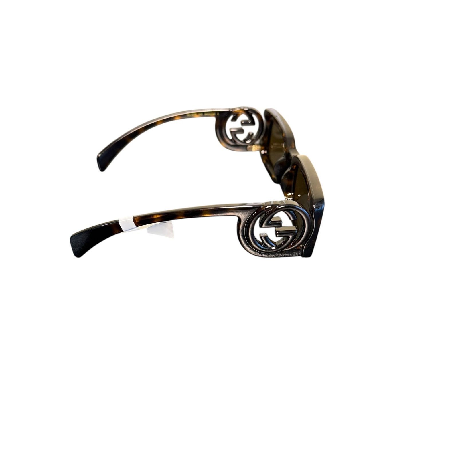 Gucci Gucci NWT Rectangular Frame GG Sunglasses in Tortoiseshell Size ONE SIZE - 4 Thumbnail