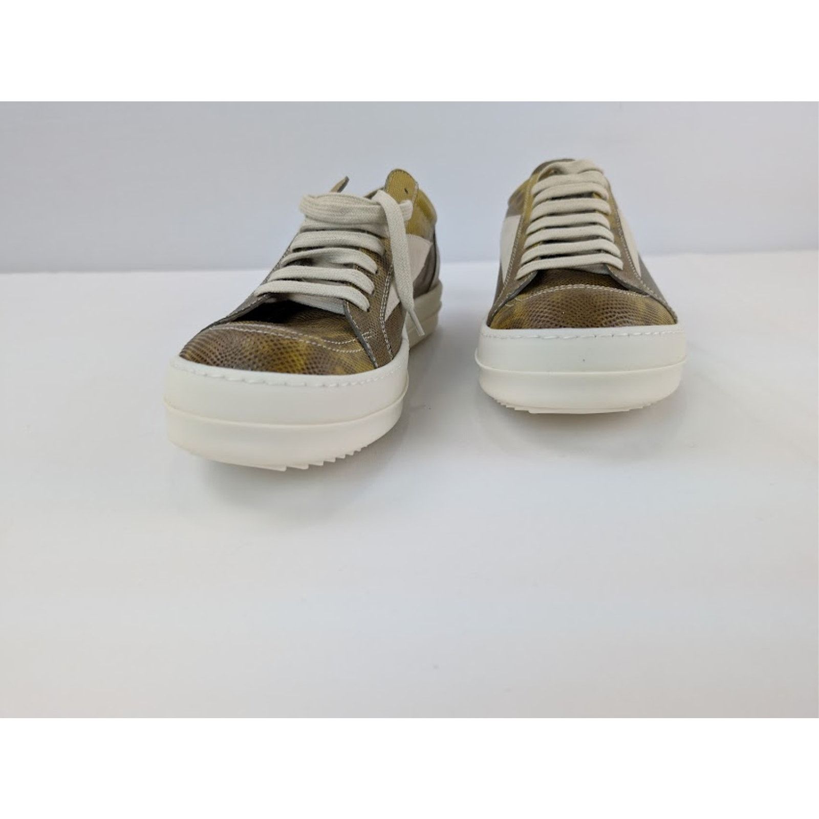 Rick Owens o1rshd1 Hollywood Vintage Sneakers in Acid / Milk / Milk Size US 7 / EU 40 - 7 Thumbnail