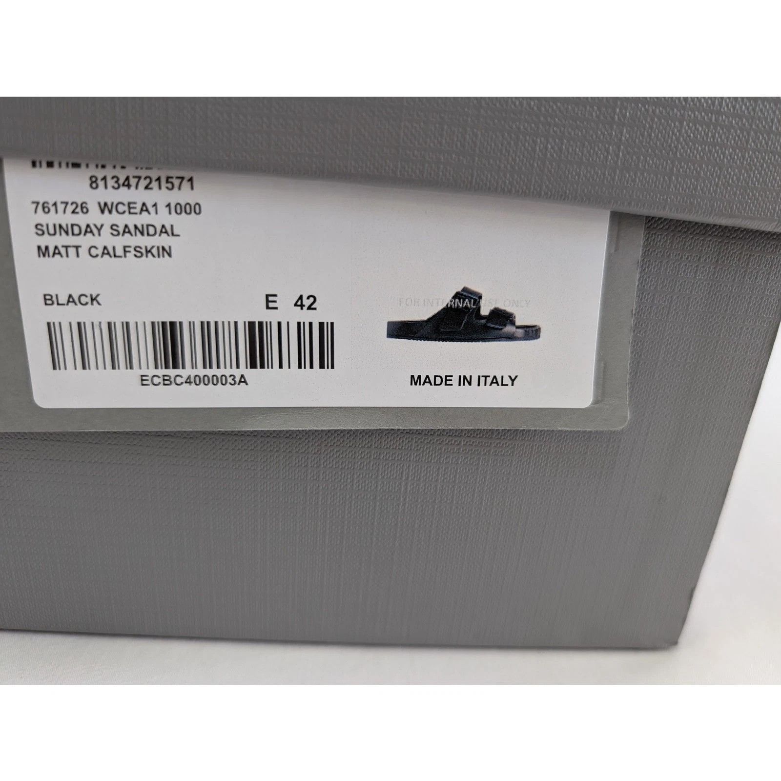 Balenciaga o1rshd1 Matt Calfskin Sunday Sandal Slippers in Black Size US 9 / EU 42 - 18 Thumbnail