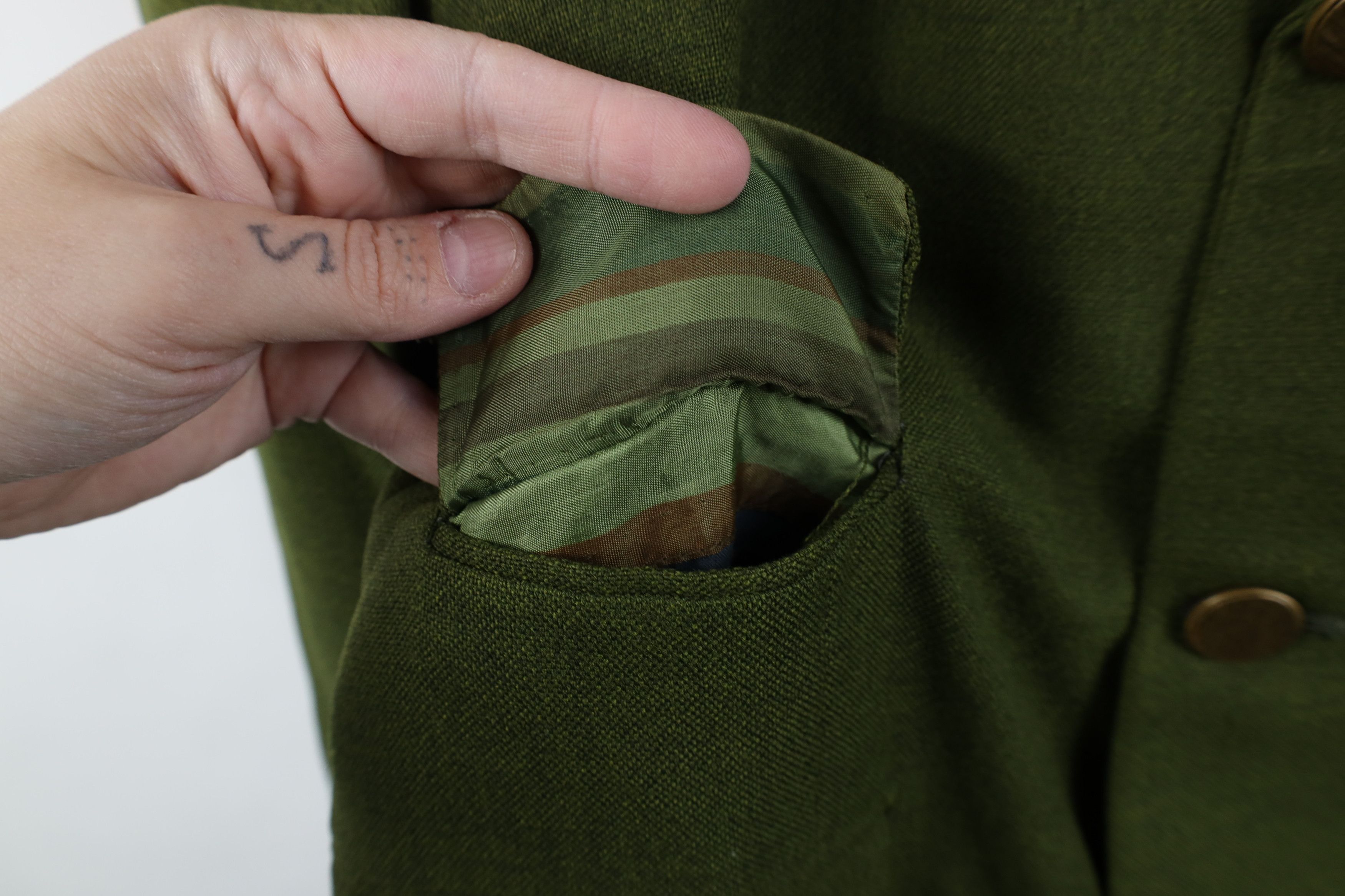 Vintage Vintage 50s 60s Macys Breasted Blazer Suit Jacket Green USA Size US XXL / EU 58 / 5 - 7 Thumbnail
