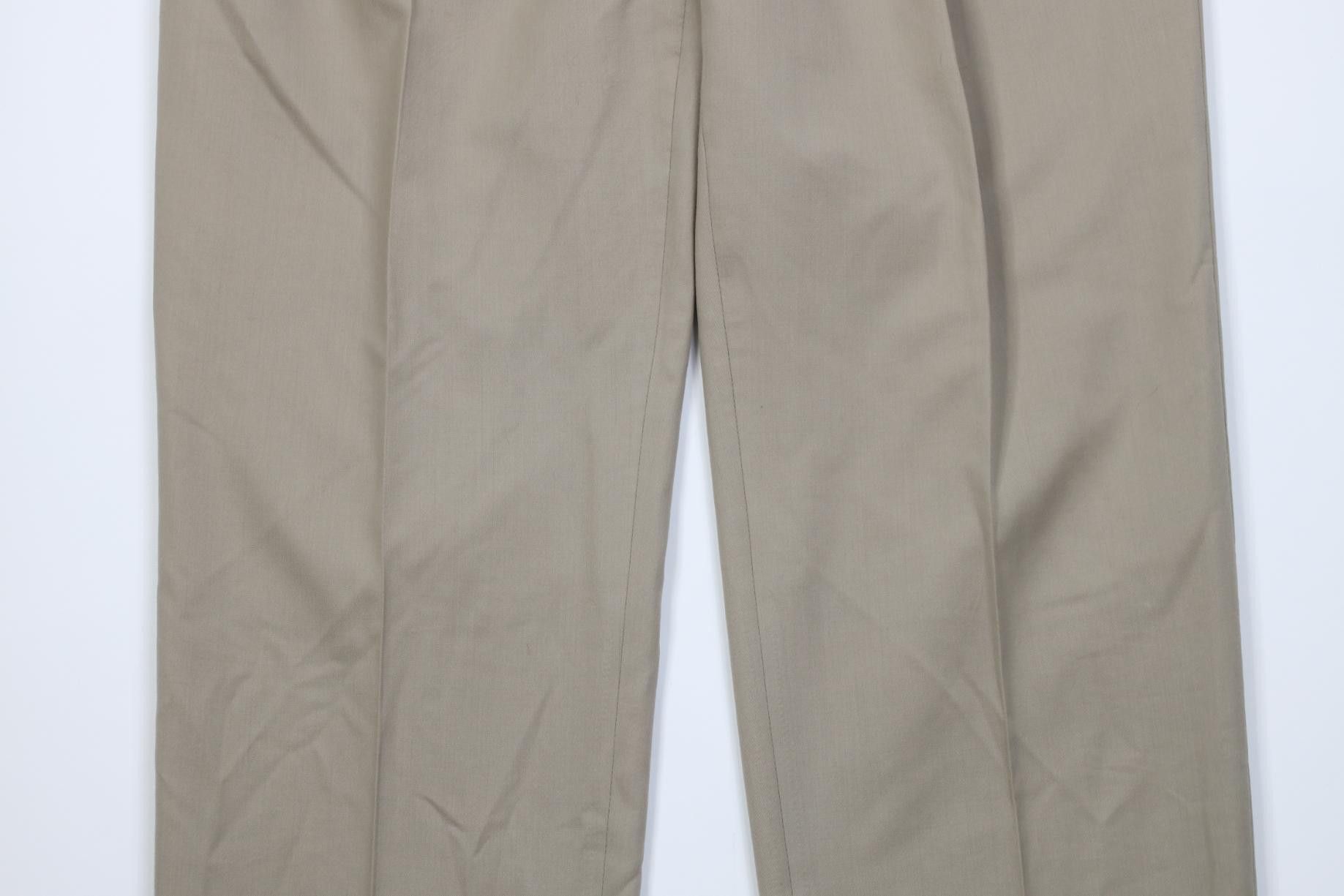 Jos. A. Bank Vintage 90s Y2K Jos A Bank Knit Wide Leg Chino Pants Beige Size US 37 - 3 Thumbnail