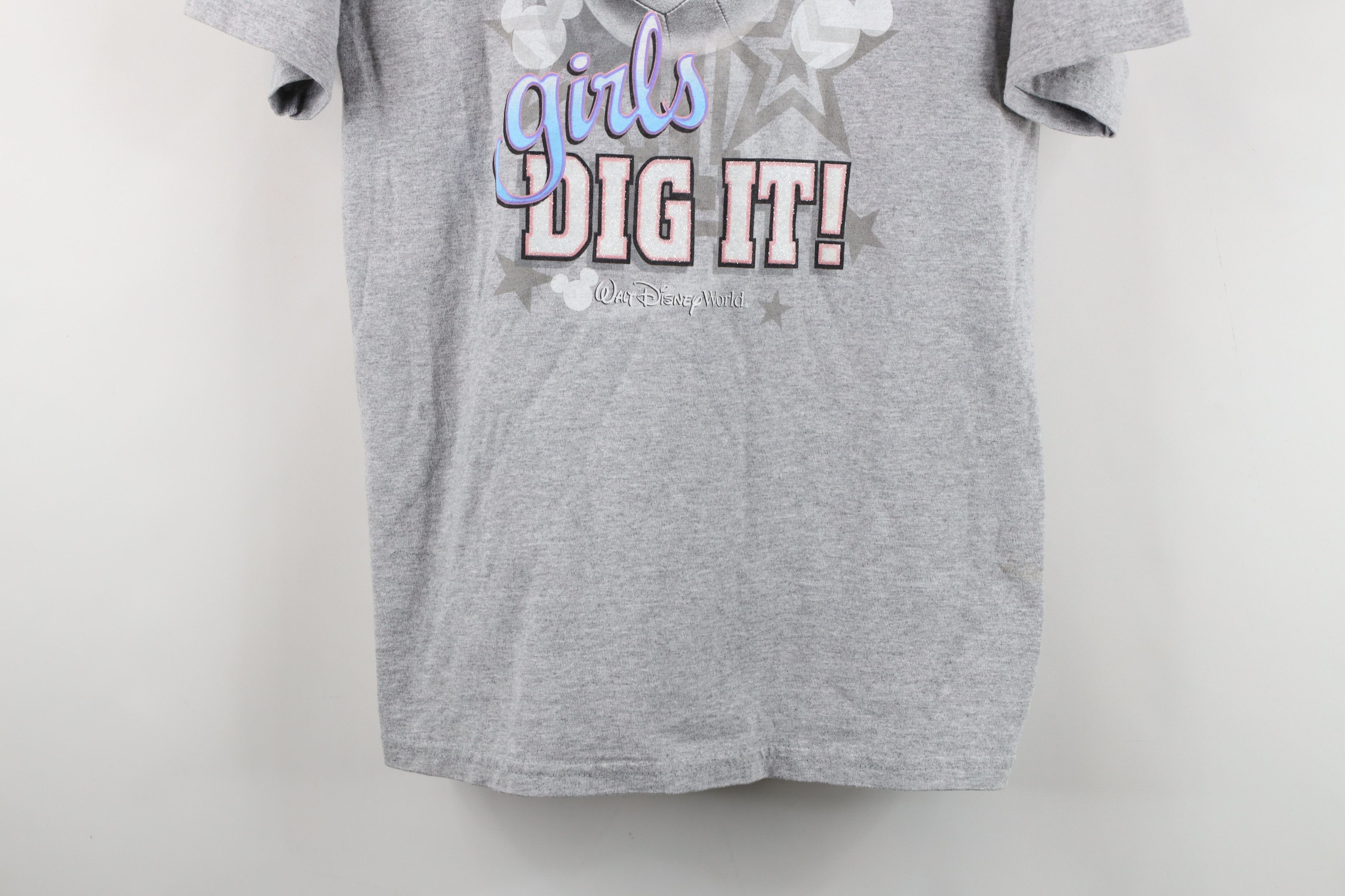 Disney Vintage 90s Walt Disney World Dig It Volleyball T-Shirt Gray Size M / US 6-8 / IT 42-44 - 3 Thumbnail
