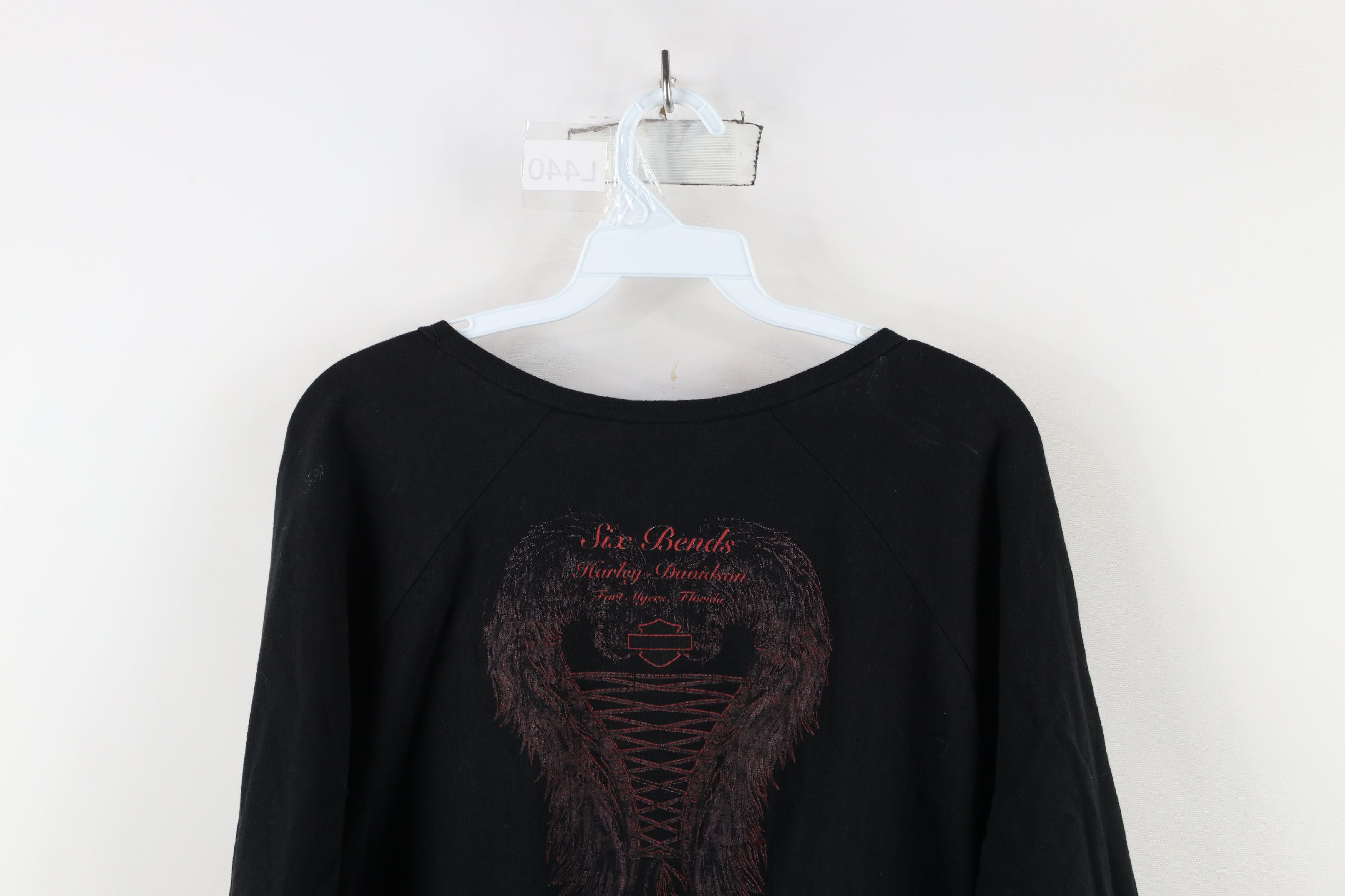 Harley Davidson × Vintage Vintage Y2K Harley Davidson Angel Wings Raglan T-Shirt USA Size XXL / US 16-18 / IT 52-54 - 13 Thumbnail