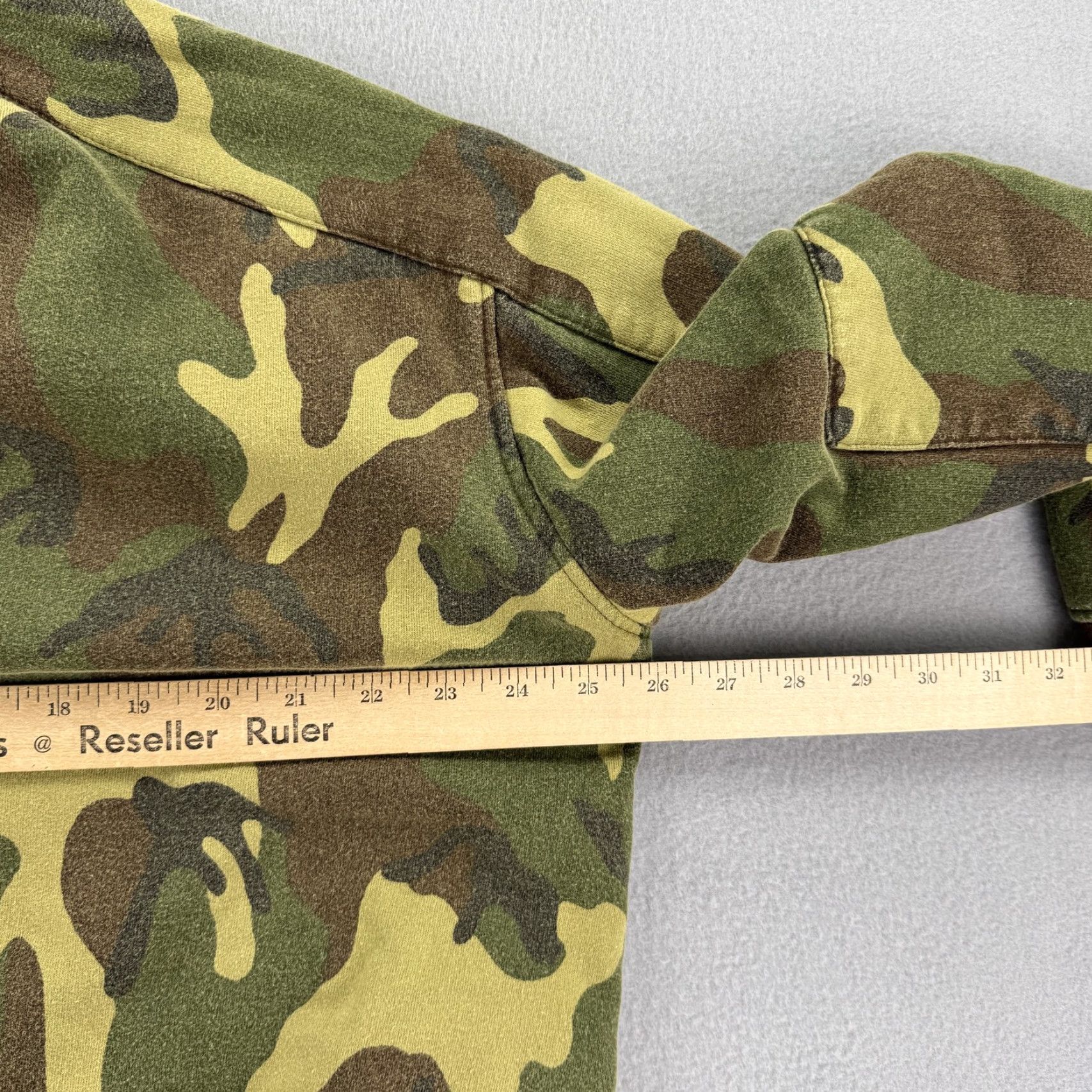 CO VINTAGE Exsto Denim Co Sweater Mens XL Camouflage Pullover Crewneck Knit Kangaroo Pocket Camouflage Graphic Print Outdoor Outdoor Mens Size US XL / EU 56 / 4 - 7 Thumbnail