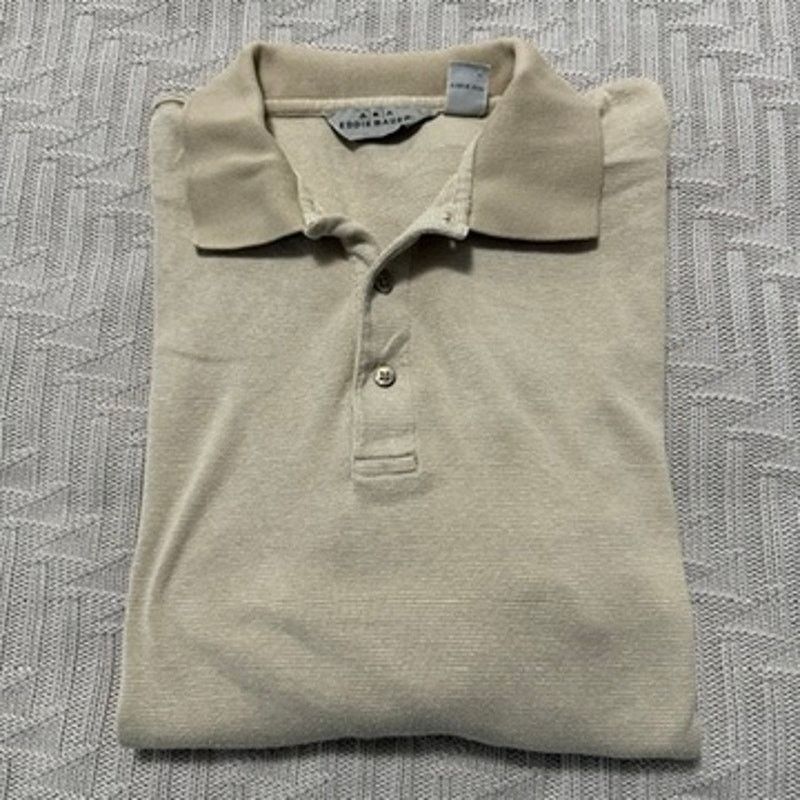 Eddie Bauer Vintage Eddie Bauer cream micro stripe polo size M Size US M / EU 48-50 / 2 - 1 Thumbnail
