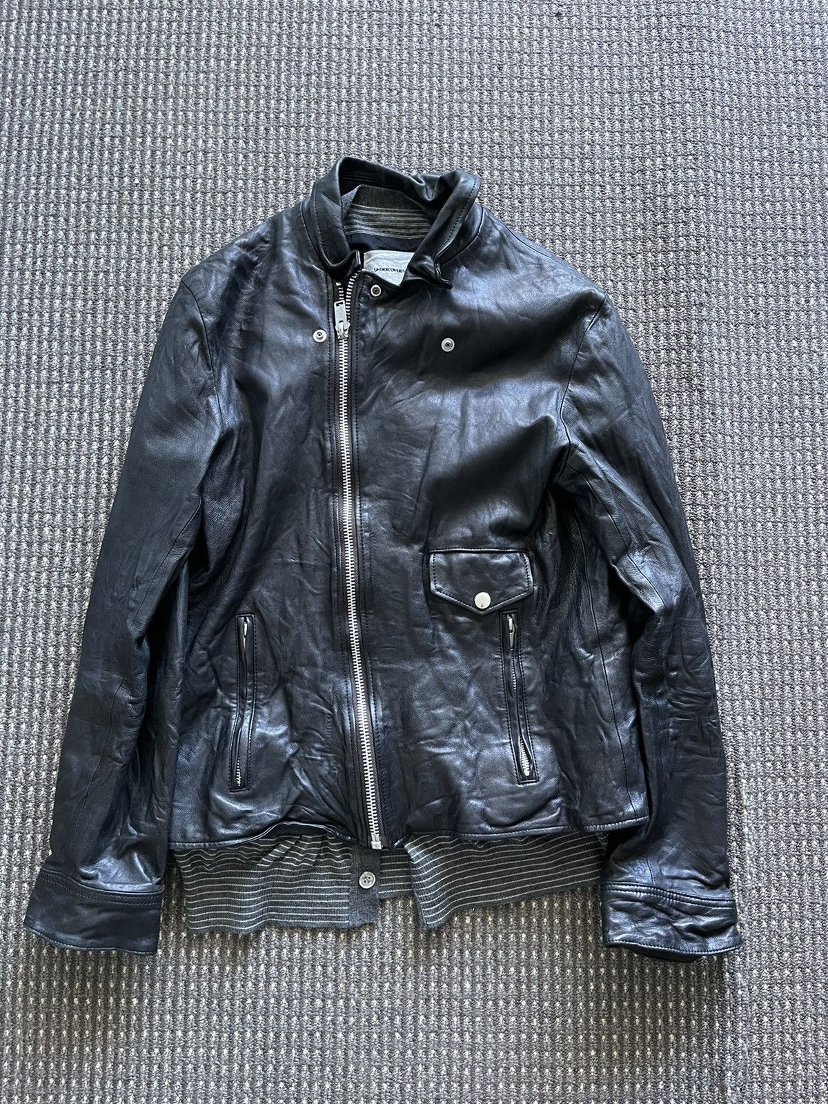 Undercover 12SS Double Layer Leather Jacket Size US M / EU 48-50 / 2 - 1 Thumbnail