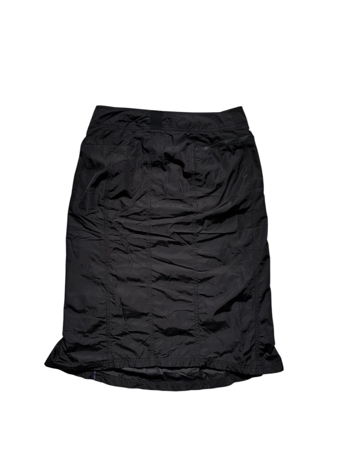Japanese Brand Marc Cain Avant Garde Nylon Skirt Asymmetrical Zip Front Size 32" / US 10 / IT 46 - 8 Thumbnail