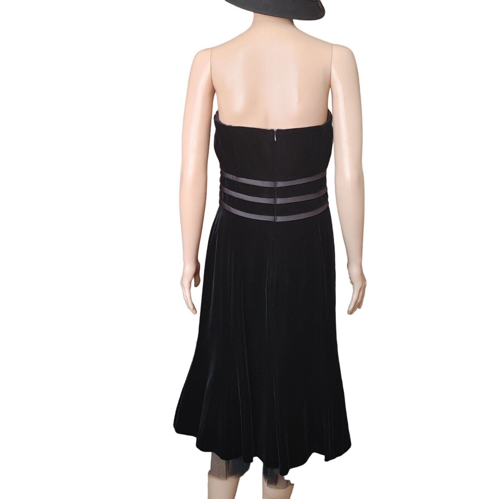 Other Talbot's Women's Black Sleeveless Midi Evening Dress 8 Size M / US 6-8 / IT 42-44 - 2 Thumbnail