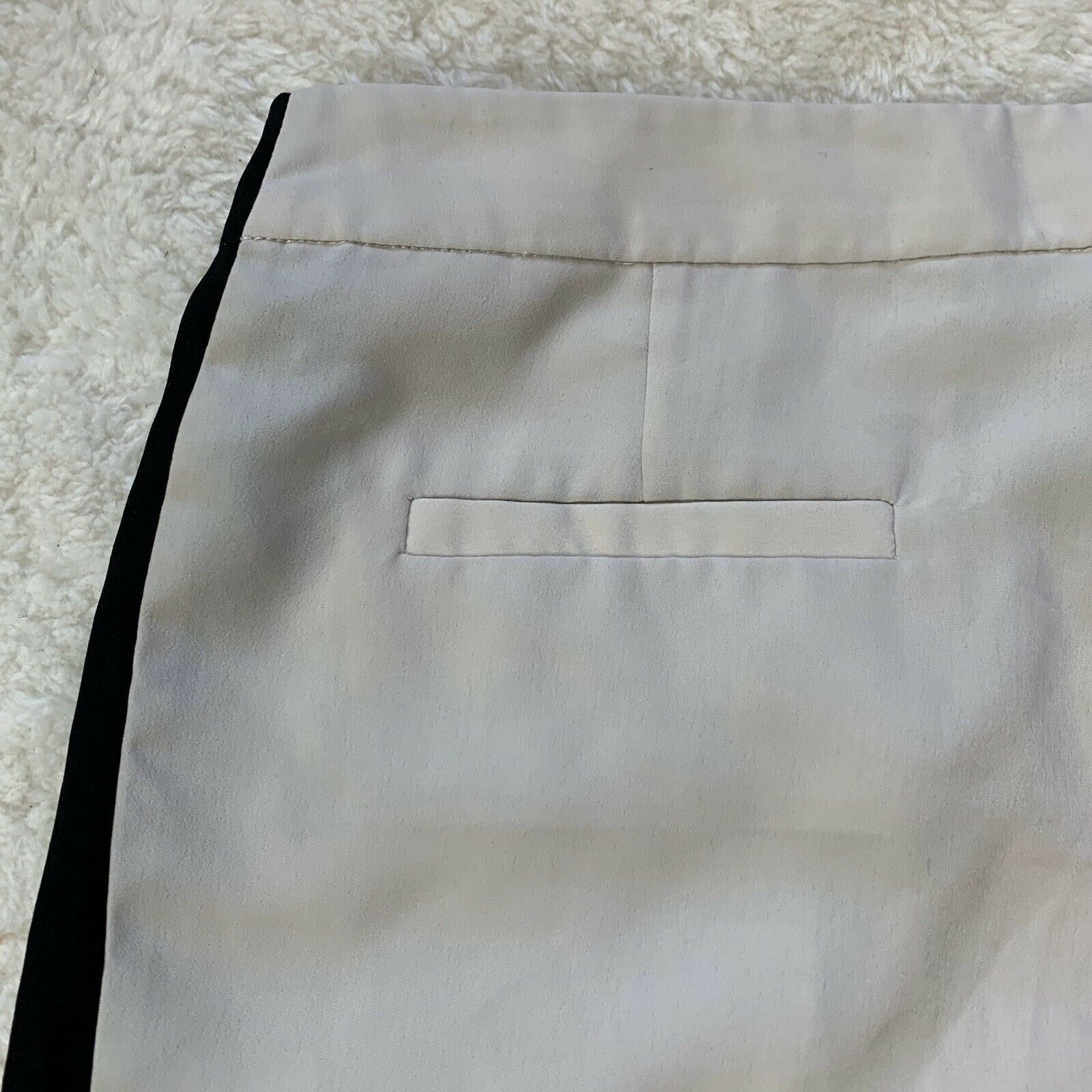 Bcbgmaxazria Bcbgeneration Side Racer Stripe Shorts Grey Beige Black 4 S Size 27" / US 4 / IT 40 - 4 Thumbnail