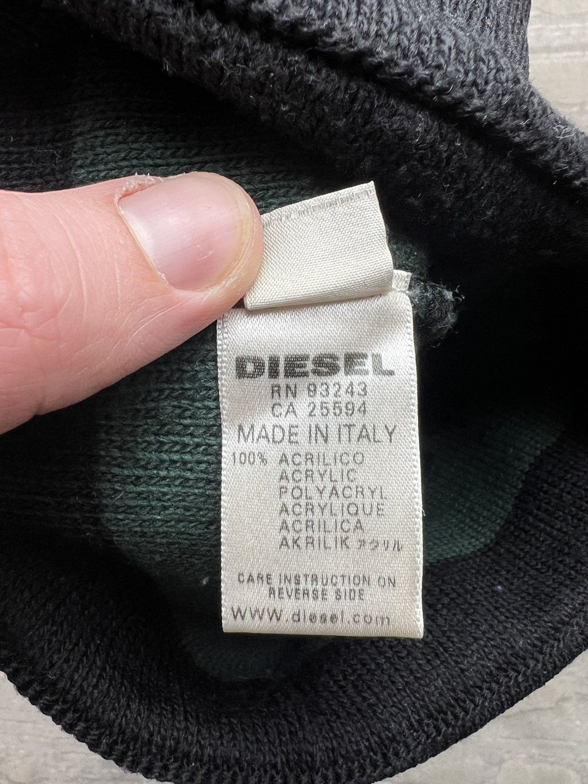 Diesel Diesel beanie hat streetwear logo y2k Size ONE SIZE - 5 Thumbnail