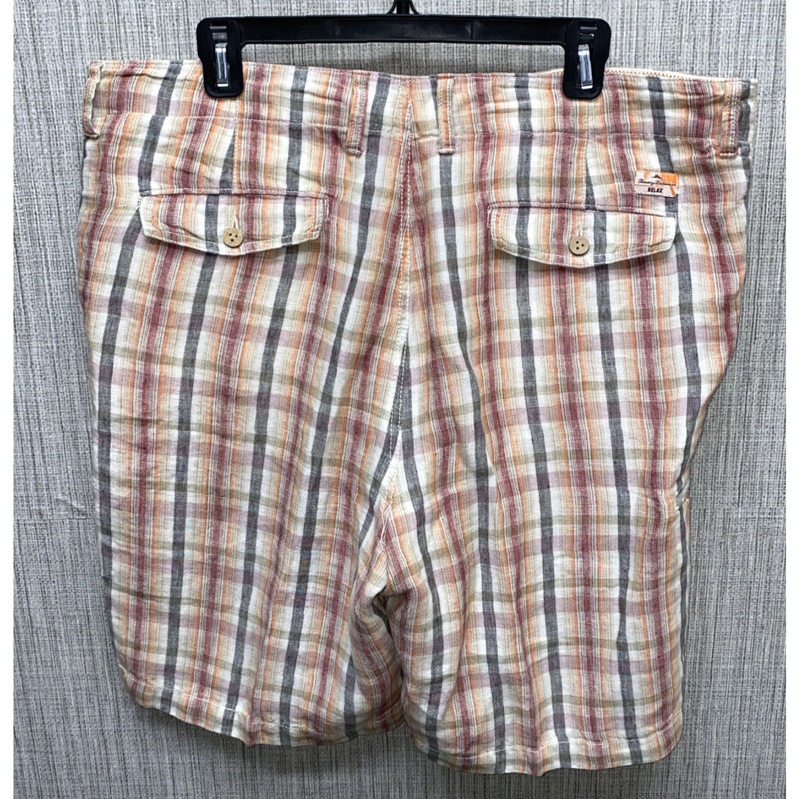 Tommy Bahama Tommy Bahama Casual Shorts Men Size 38 Multicolor Linen Plaid Regular Mens Size US 38 / EU 54 - 4 Thumbnail