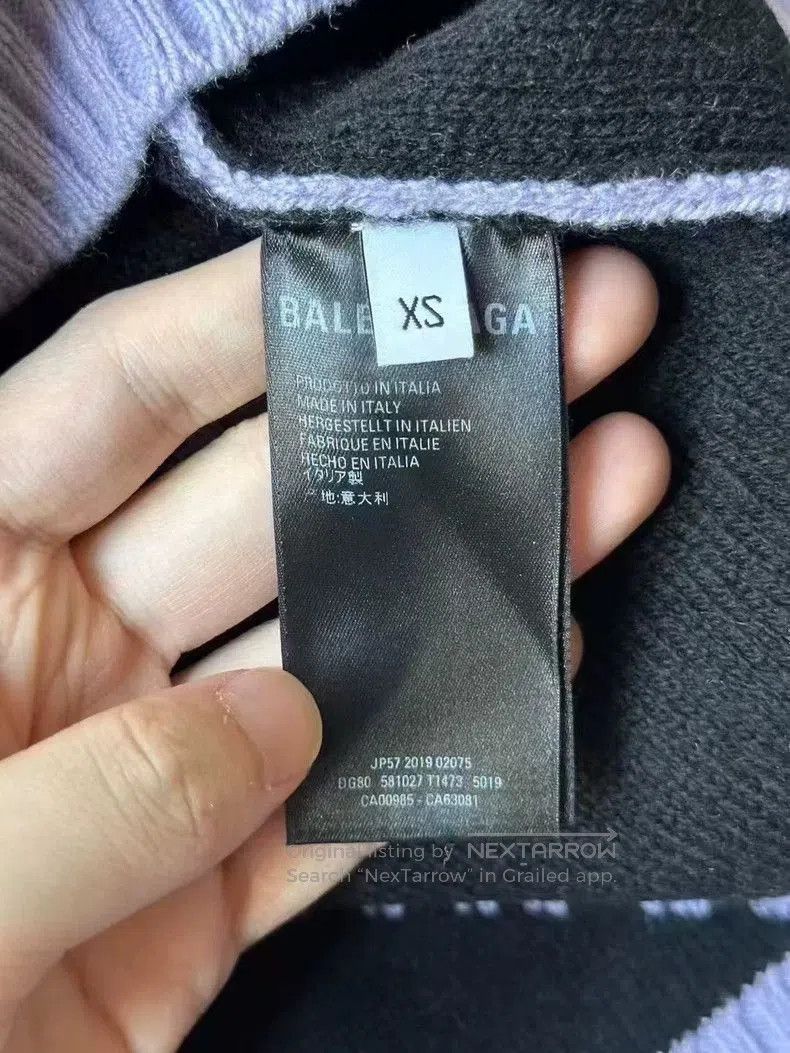 Balenciaga Purple Bullet Screen Sweater XS.