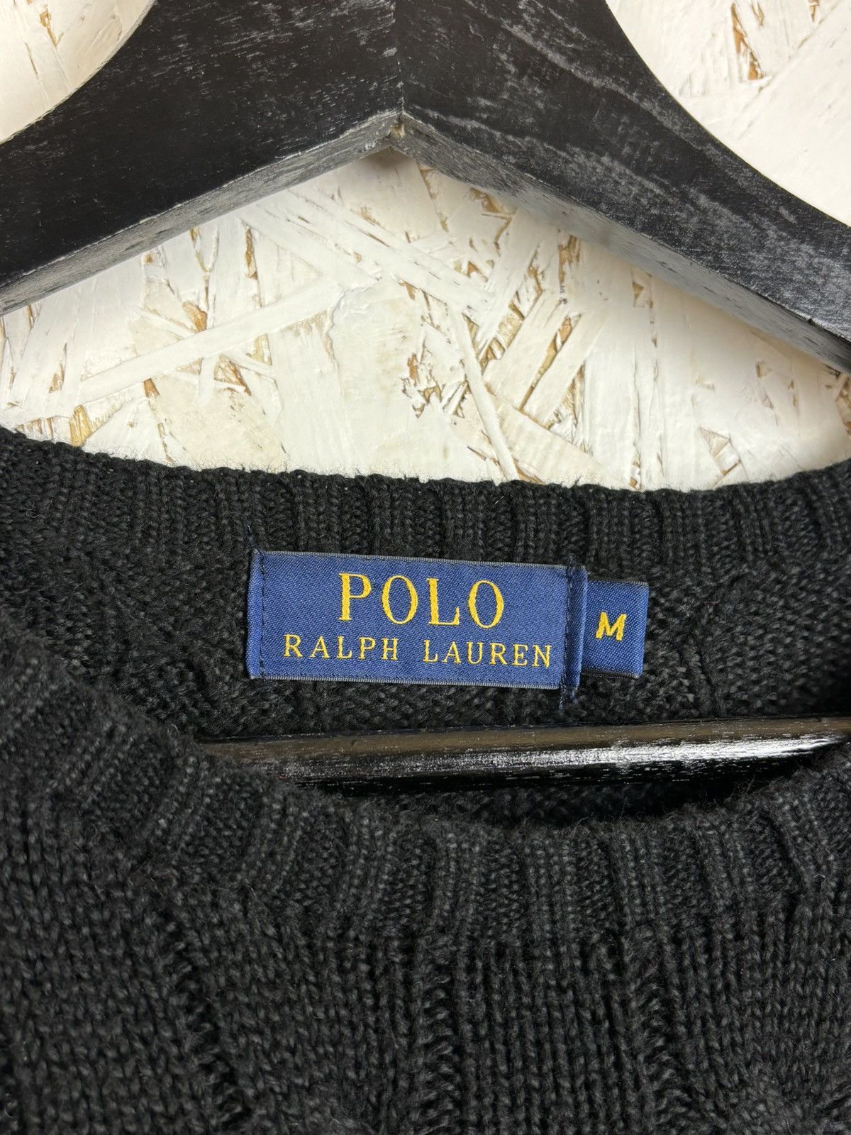 Polo Ralph Lauren Polo By Ralph Lauren Iconic Cable Knit Sweater Black Size M Size US M / EU 48-50 / 2 - 7 Thumbnail