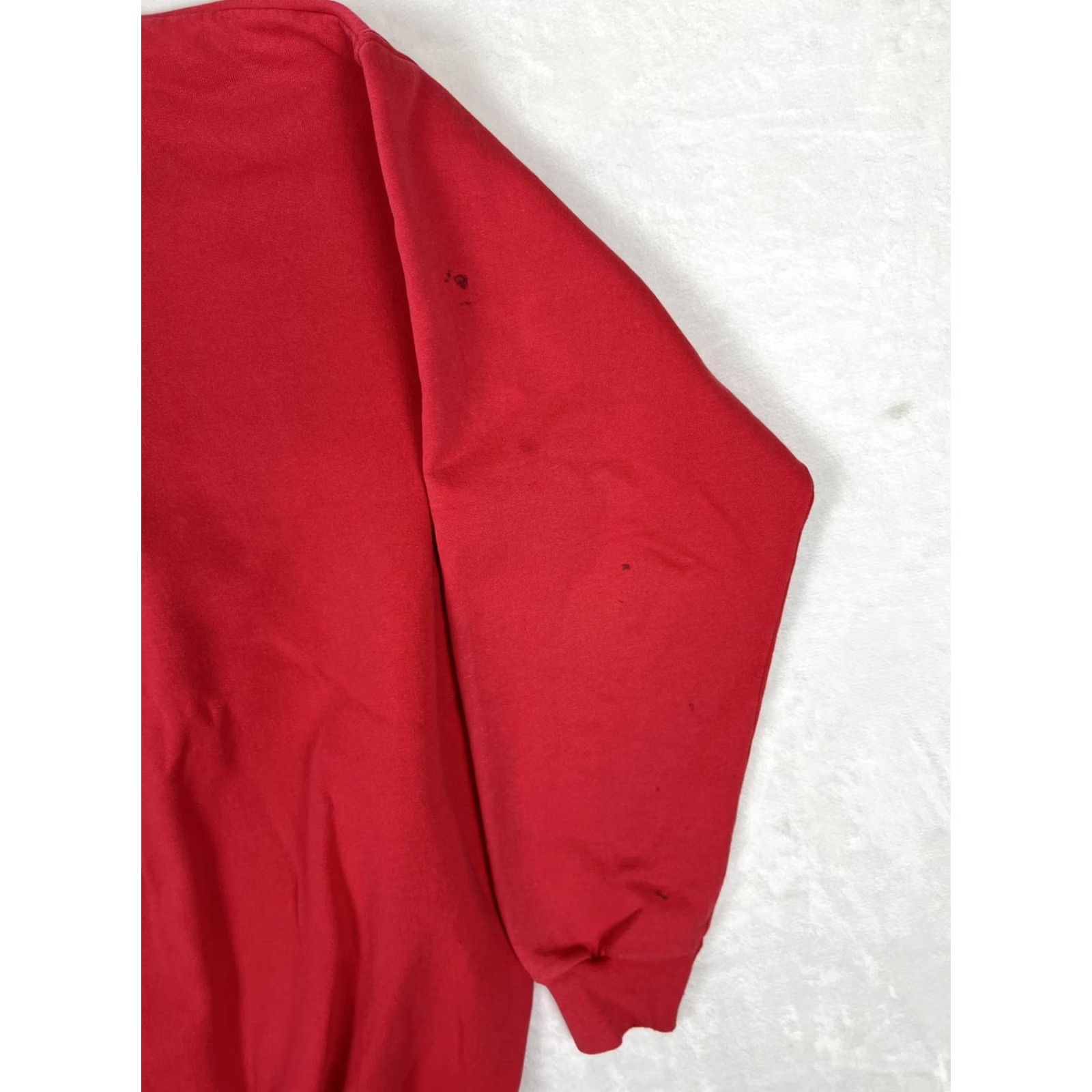 Disney VINTAGE Disney Mickey Mouse Sweatshirt Mens XL Red Embroidered Flag Patriotic USA Stars Crew Neck Pullover Graphic Print Cotton Polyester Fleece Size US XL / EU 56 / 4 - 3 Thumbnail
