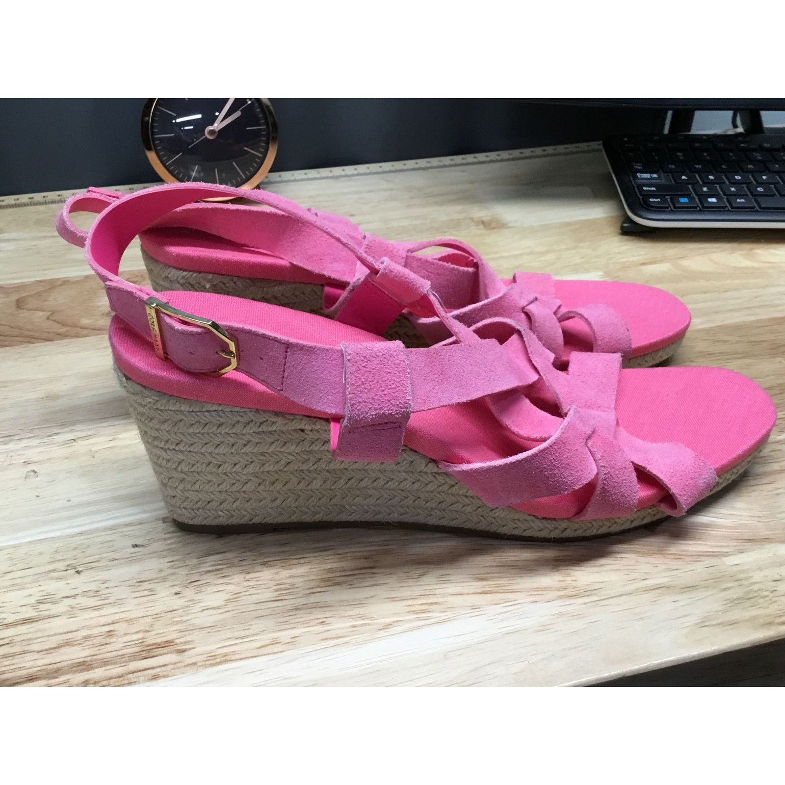 Cole Haan Cole Haan Crystal Espadrille Sandals Women's 10 Pink Suede Size US 10 / IT 40 - 2 Thumbnail
