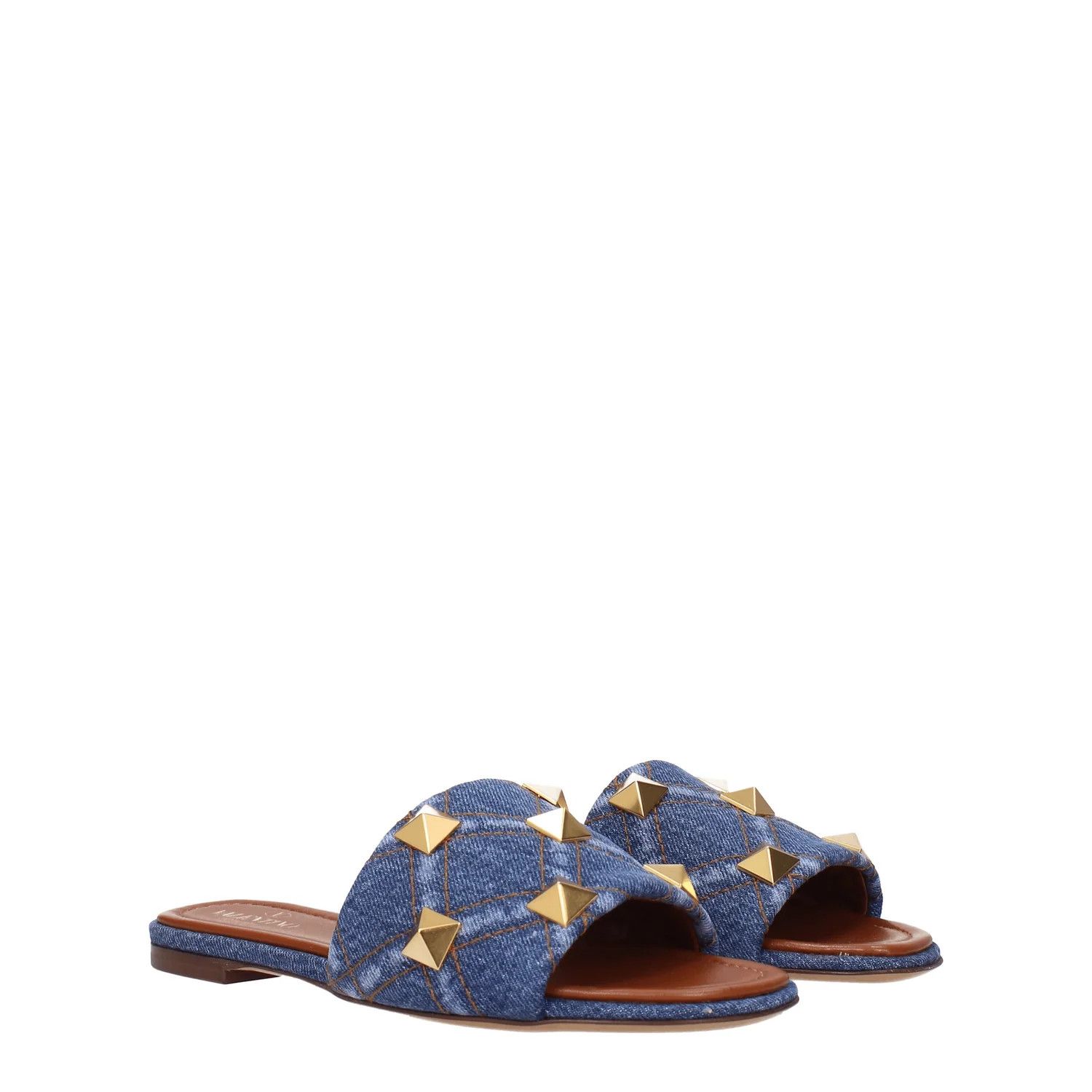 Valentino ob1o1e1224 Fabric Slippers in Blue Size US 7 / IT 37 - 2 Thumbnail