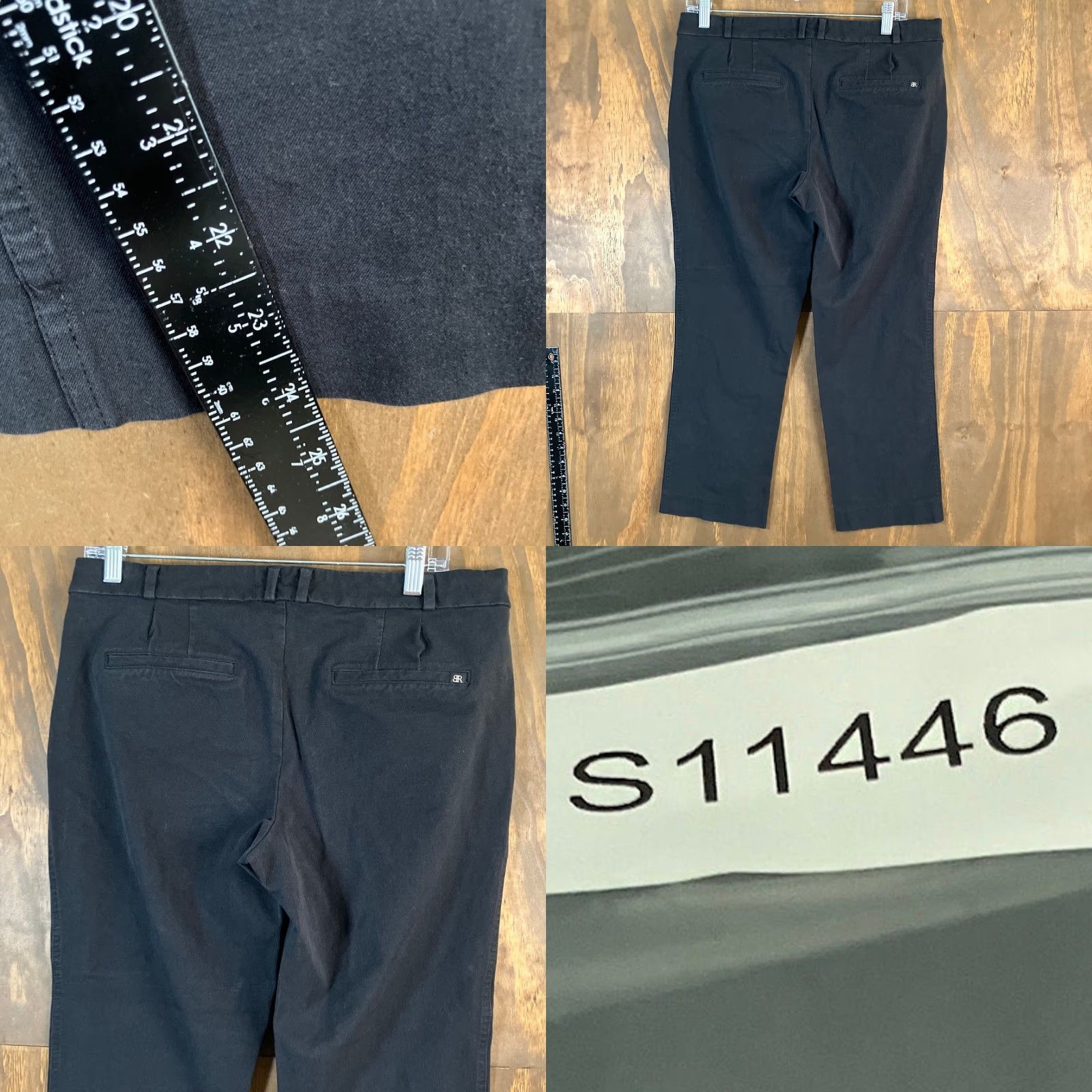 Banana Republic Banana Republic Womens Pants Black Mid Rise Chino Crop Stretch 8 Size 30" / US 8 / IT 44 - 8 Thumbnail