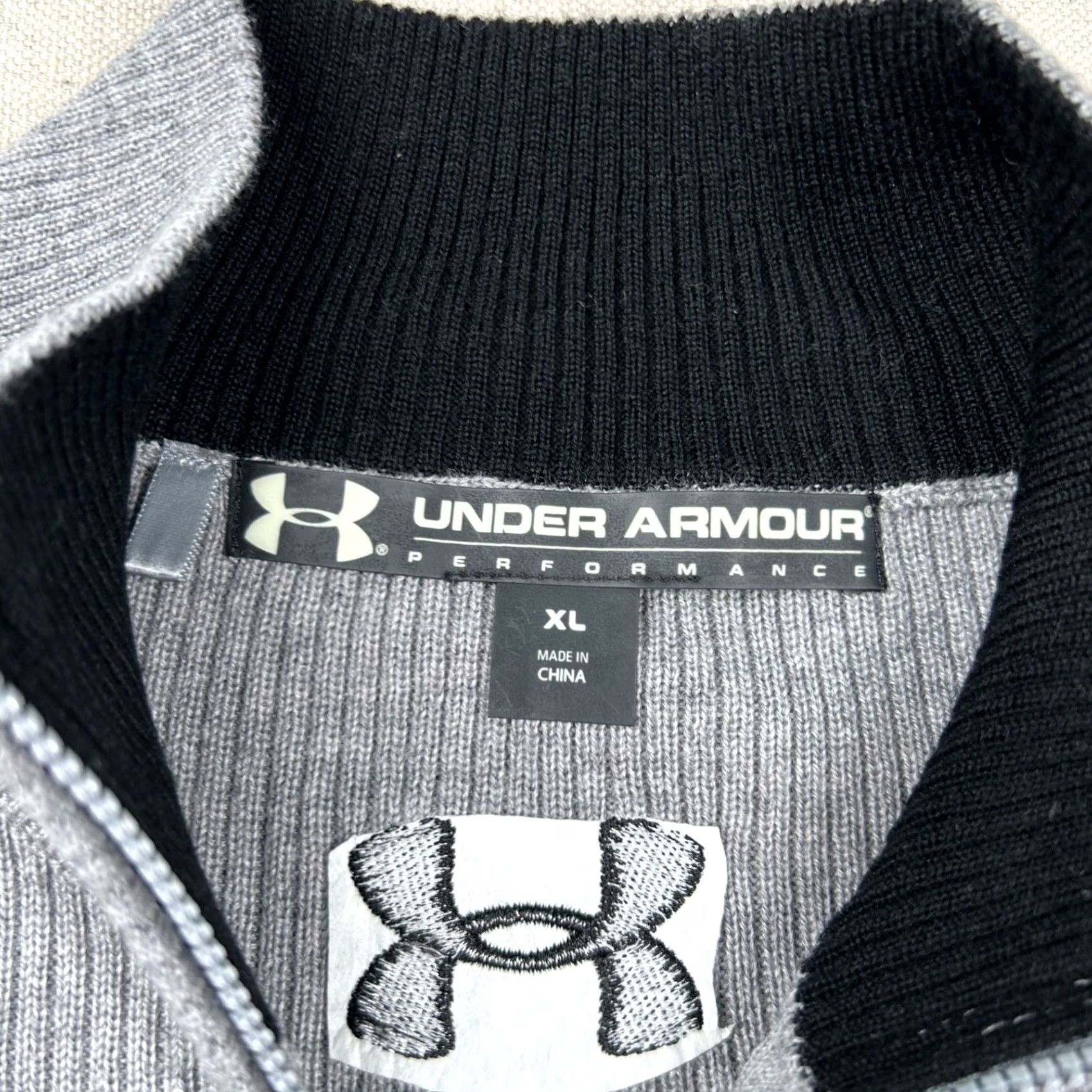 Under Armour Under Armour Sweater Mens XL Merino Wool Mock Neck 1/4 Zip Golf Heather Gray Size US XL / EU 56 / 4 - 3 Thumbnail
