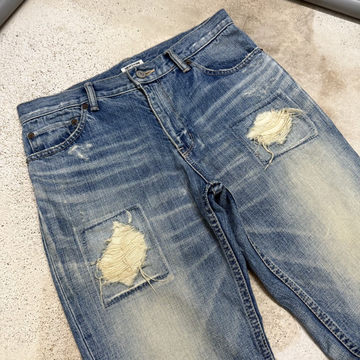 Japanese Brand Freaks Store Distressed Mud Whisker Denim Pants Size 28" / US 6 / IT 42 - 4 Thumbnail