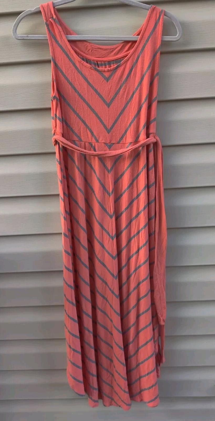 Other Liz Lang Maternity Womens Size XS TP Maxi Dress Orange Gray Size XS / US 0-2 / IT 36-38 - 3 Thumbnail