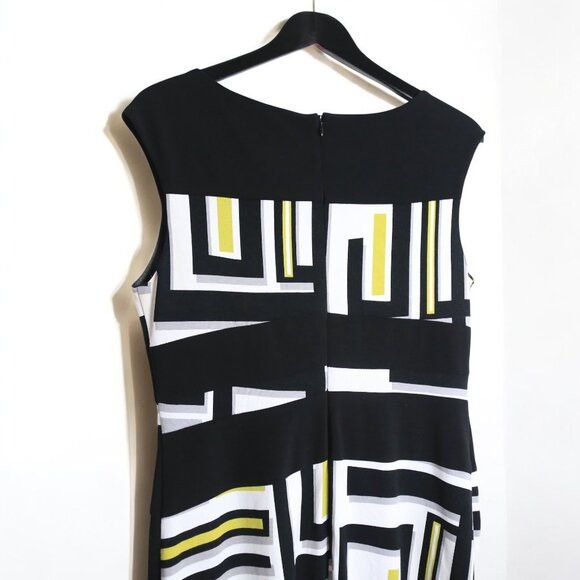 Joseph Ribkoff Joseph Ribkoff Front Belted Geometric Circle Patterned Dress Size L / US 10 / IT 46 - 5 Thumbnail
