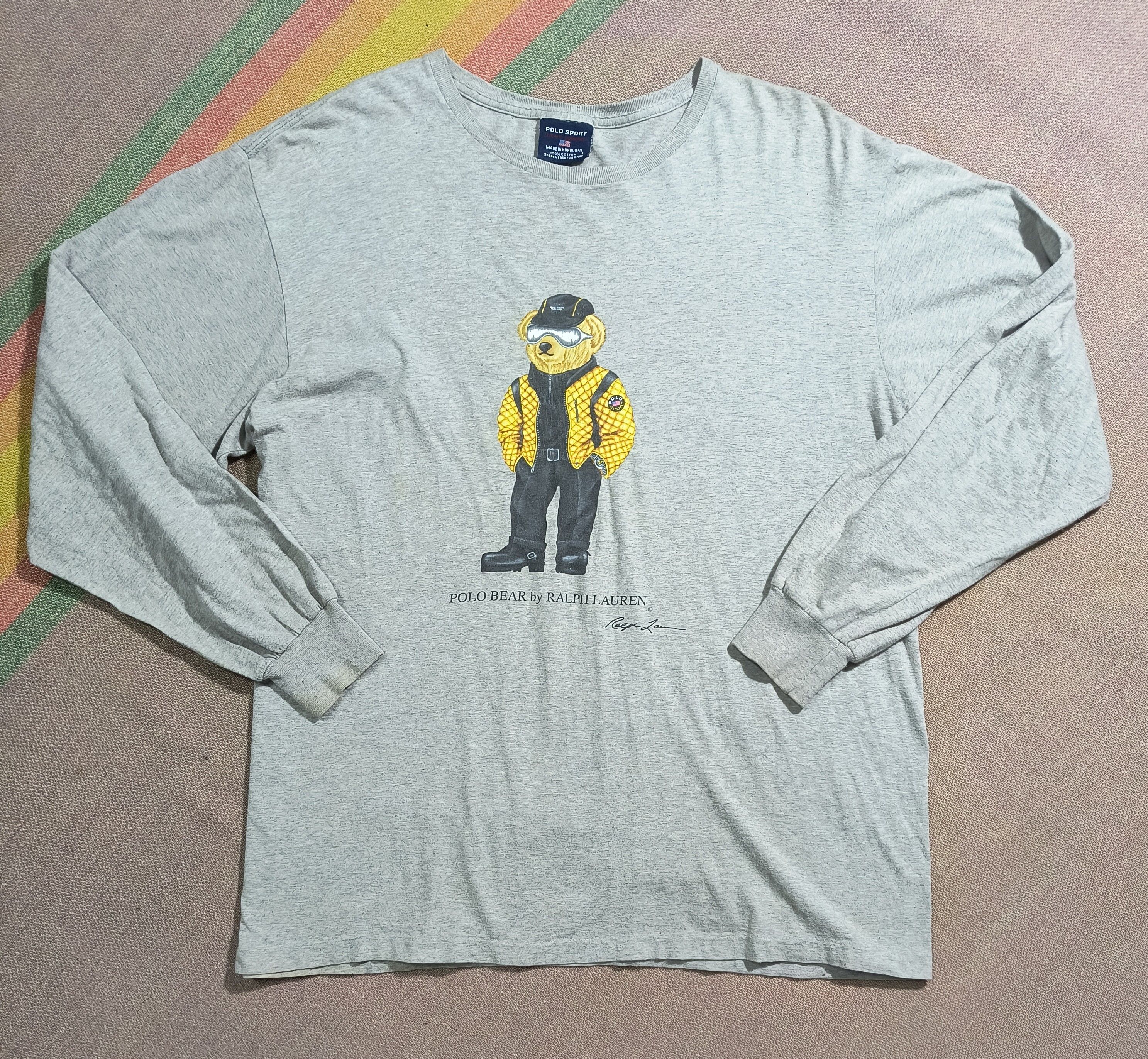 Polo Ralph Lauren Vintage Ralph Lauren Polo sport bear LS tee Size US L / EU 52-54 / 3 - 2 Thumbnail