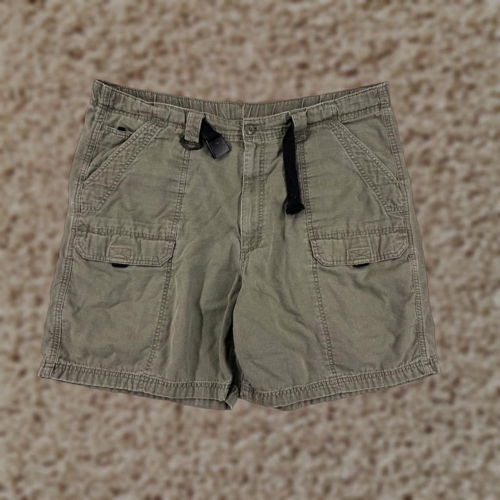 Wrangler Wrangler Shorts Mens 40 Green Cargo Belted Duck Fabric Durable Hike Fish Camp Size US 40 / EU 56 - 1 Thumbnail