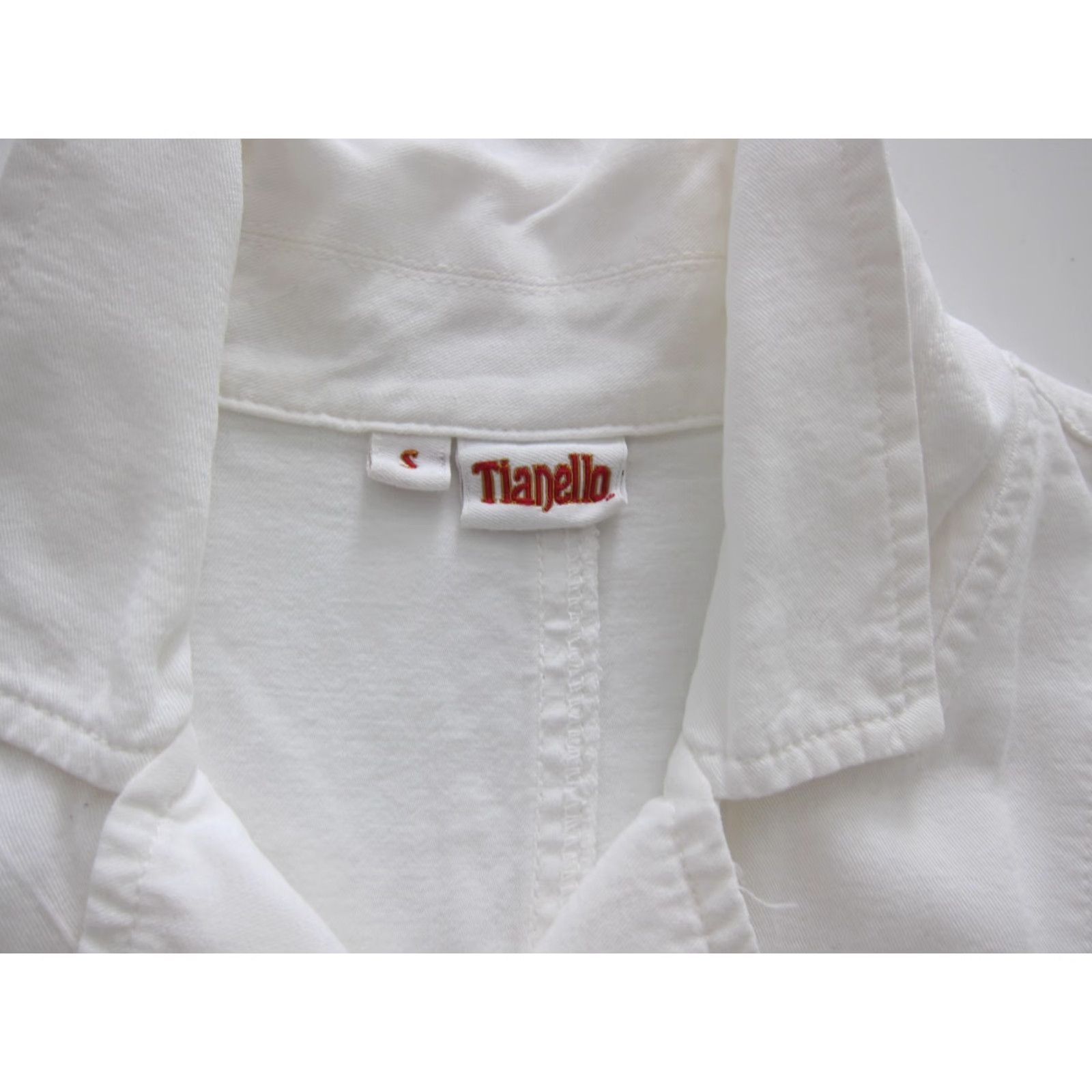 Vintage Tianello White Blazer Jacket Women's Size Small 100% Rayon Blazer Girls Mens Womens Size S / US 4 / IT 40 - 3 Thumbnail
