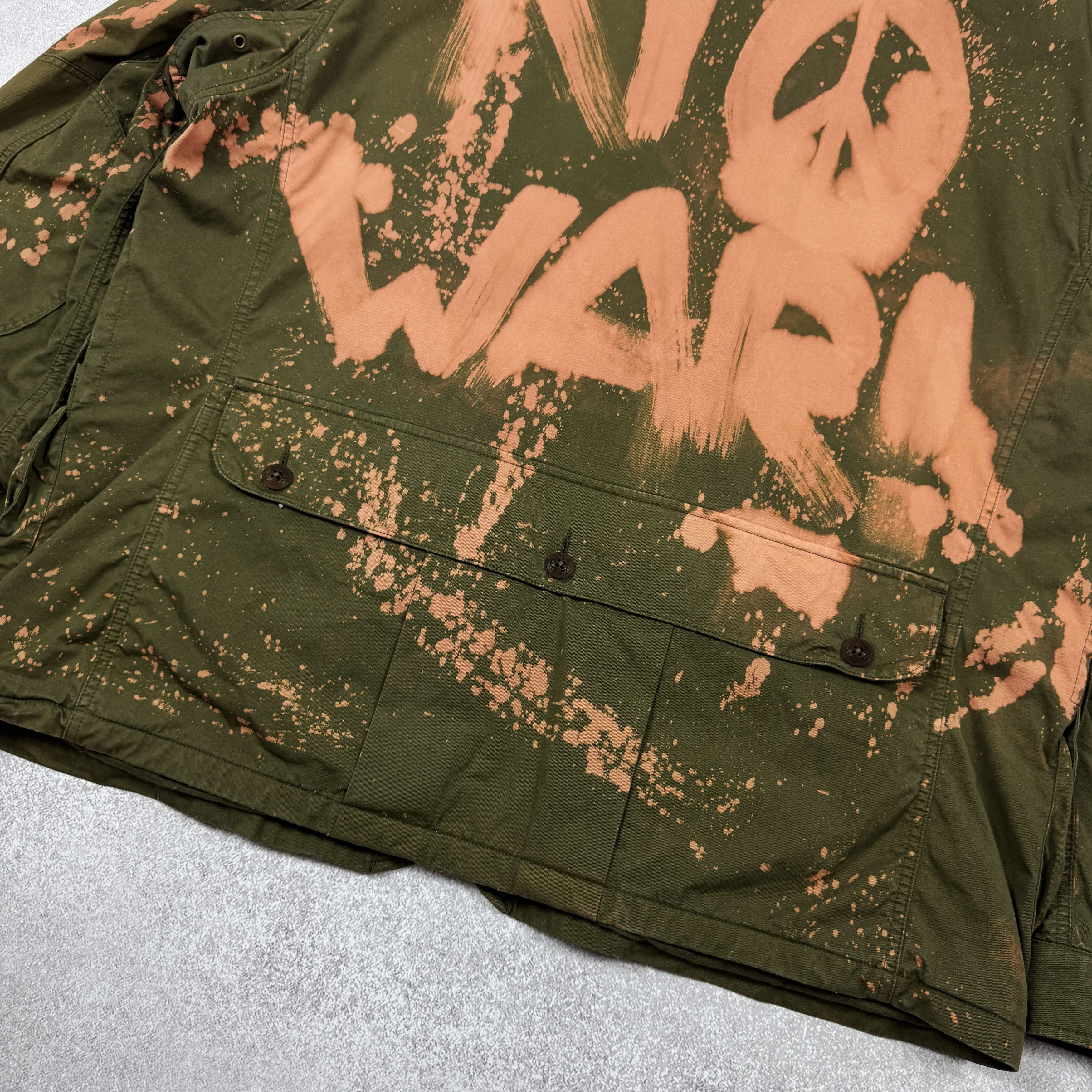Designer × Polo Ralph Lauren POLO RALPH LAUREN CUSTOM ''NO WAR'' MILITARY POCKET JACKET Size US XXL / EU 58 / 5 - 9 Thumbnail