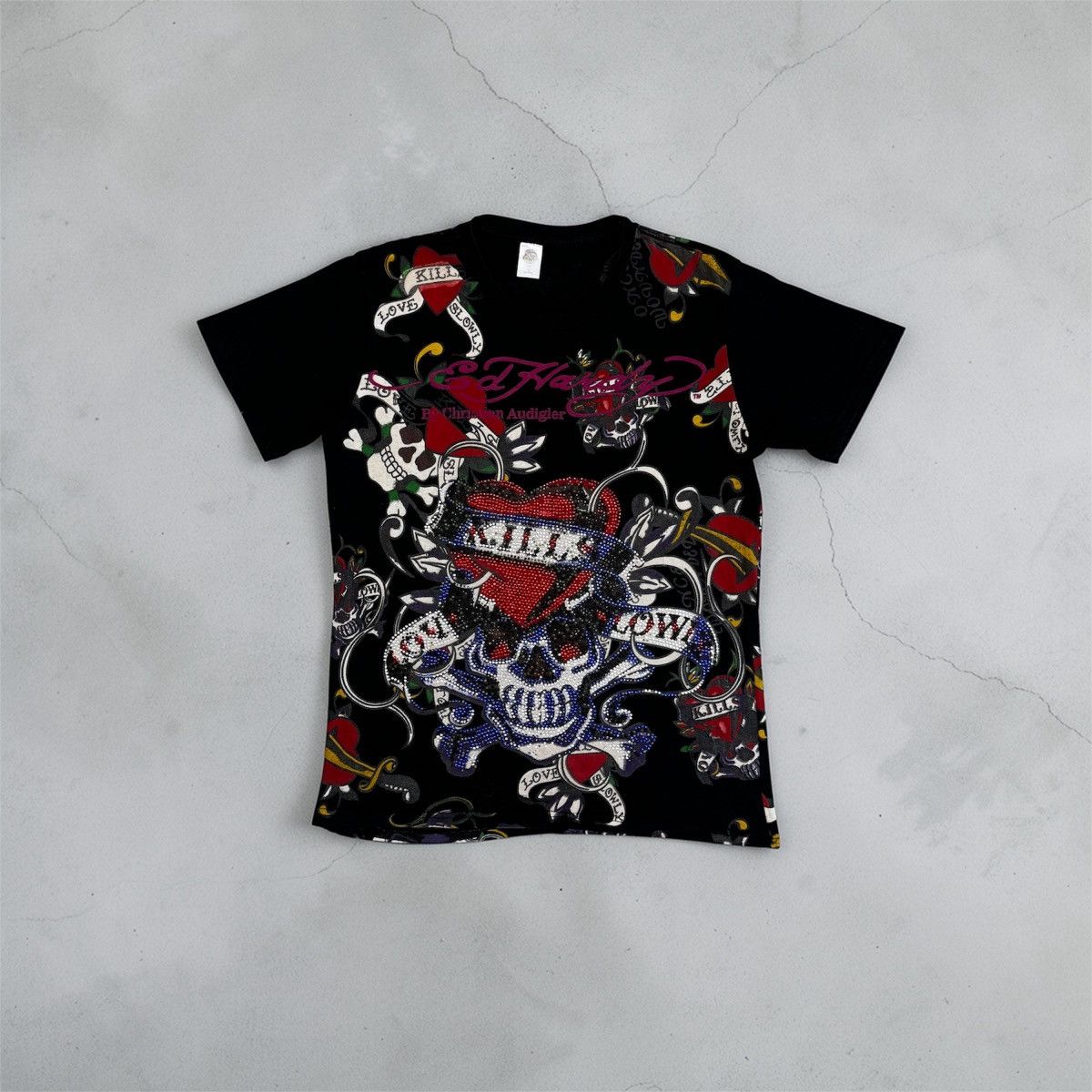 Ed Hardy Ed Hardy by Christian Audigier Skulls Tattoo Swag T-Shirt Size L / US 10 / IT 46 - 1 Thumbnail