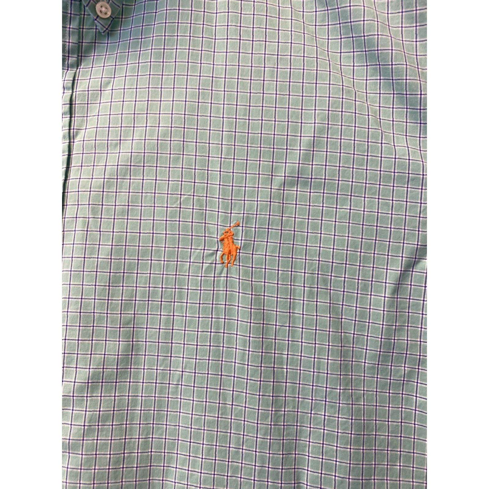 Polo Ralph Lauren VINTAGE Polo Ralph Lauren Men's Long Sleeve Cotton Oxford Shirt 2XL Green Lime Casual Classic Size US XXL / EU 58 / 5 - 2 Thumbnail