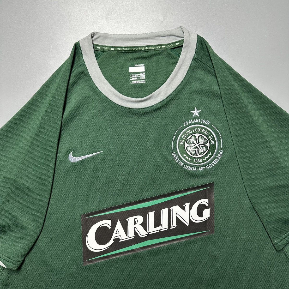 Nike CELTIC NIKE 2007/2008 FOOTBALL AWAY JERSEY #25 NAKAMURA Size US L / EU 52-54 / 3 - 4 Thumbnail