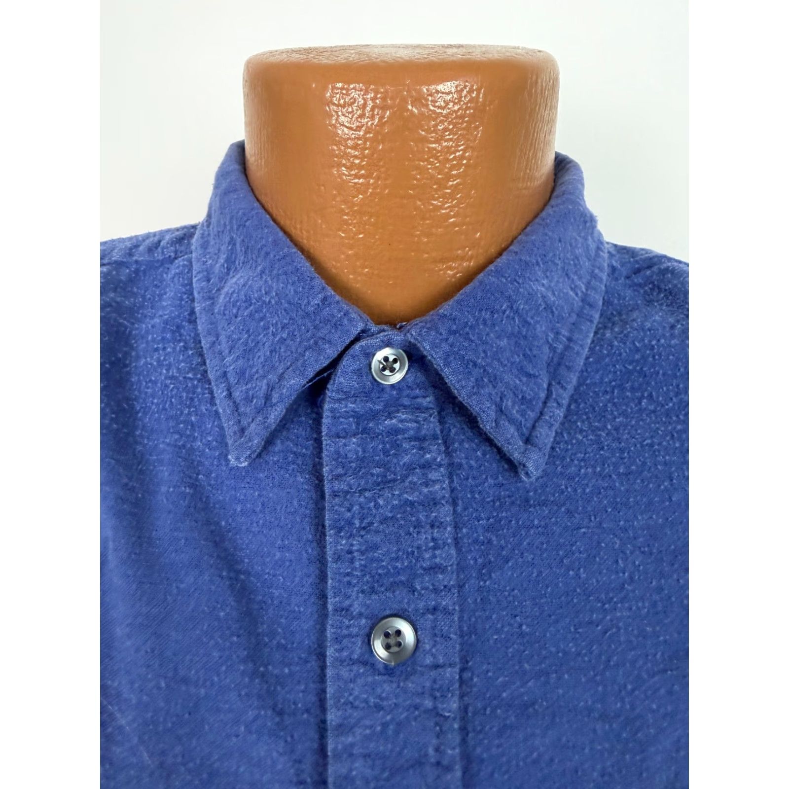 Haband VINTAGE Haband Flannel Shirt Men L Blue 80s Pilling Faded Lightweight Button-Up Casual Outdoor 80s Grunge Hipster Pockets Size US L / EU 52-54 / 3 - 3 Thumbnail